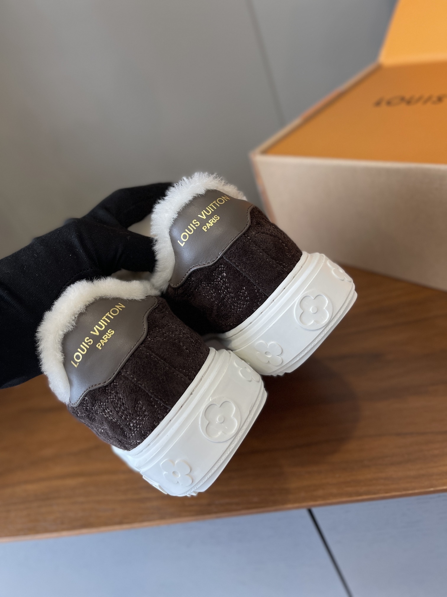 Louis Vuitton Time Out Sneaker Monogram Suede & Shearling