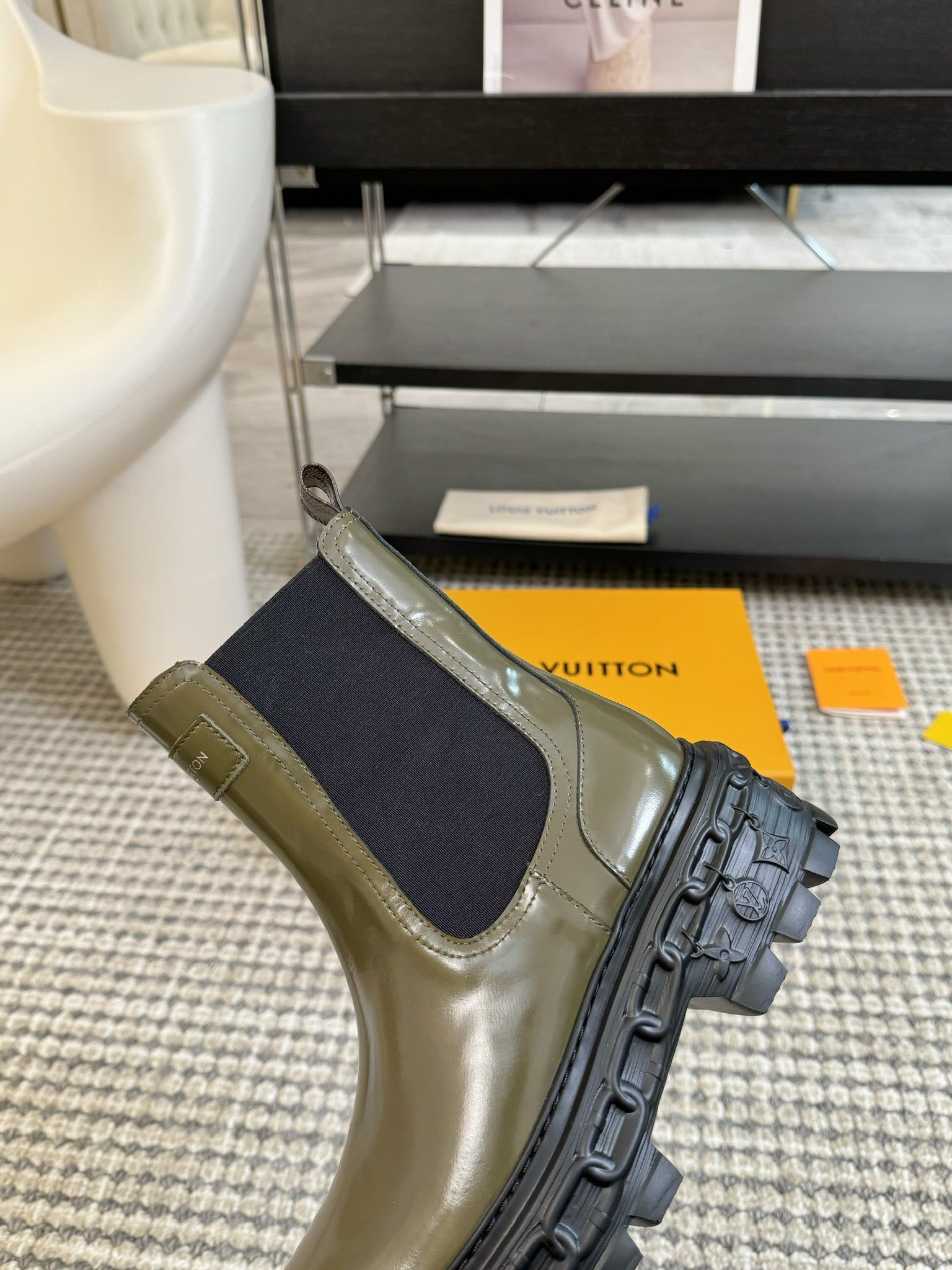 Louis Vuitton Women's Territory Flat Half Boot - Olive Green