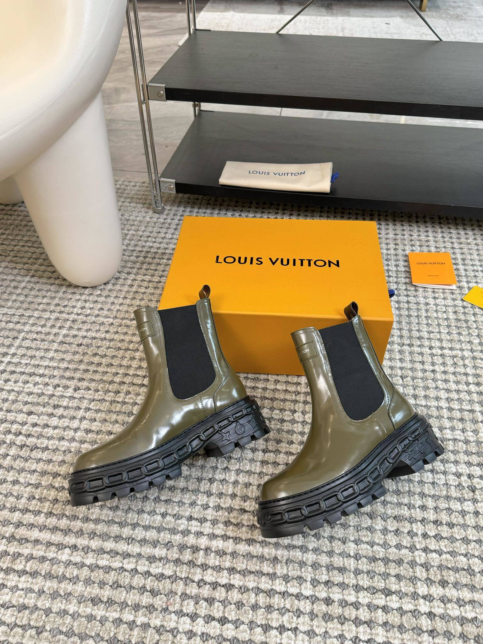 Louis Vuitton Women's Territory Flat Half Boot - Olive Green