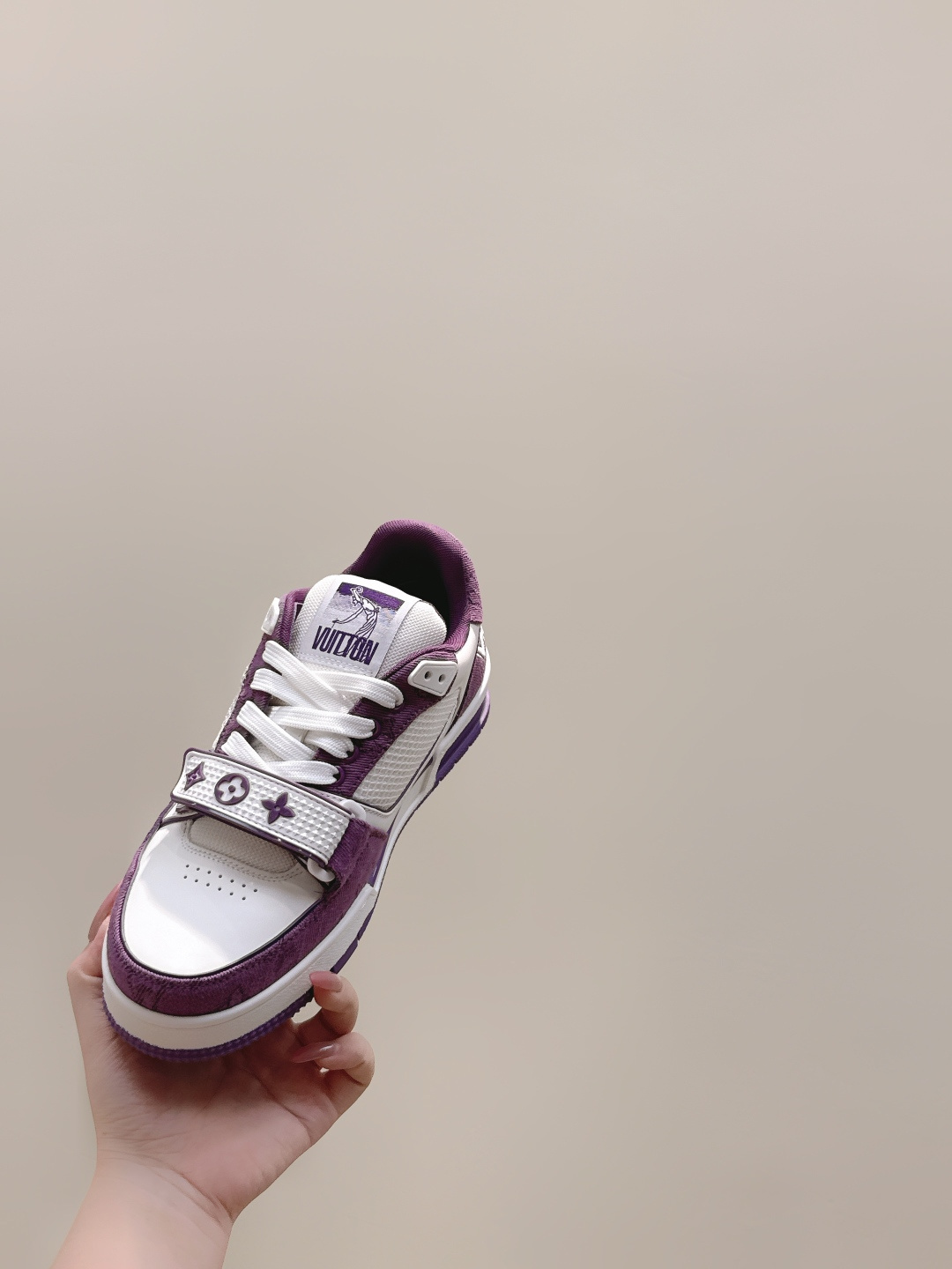 Louis Vuitton LV Trainer Sneaker - Purple & White Monogram Edition