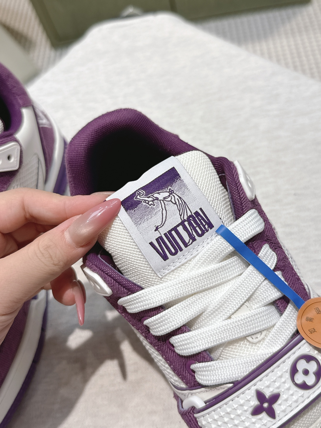 Louis Vuitton LV Trainer Sneaker - Purple & White Monogram Edition