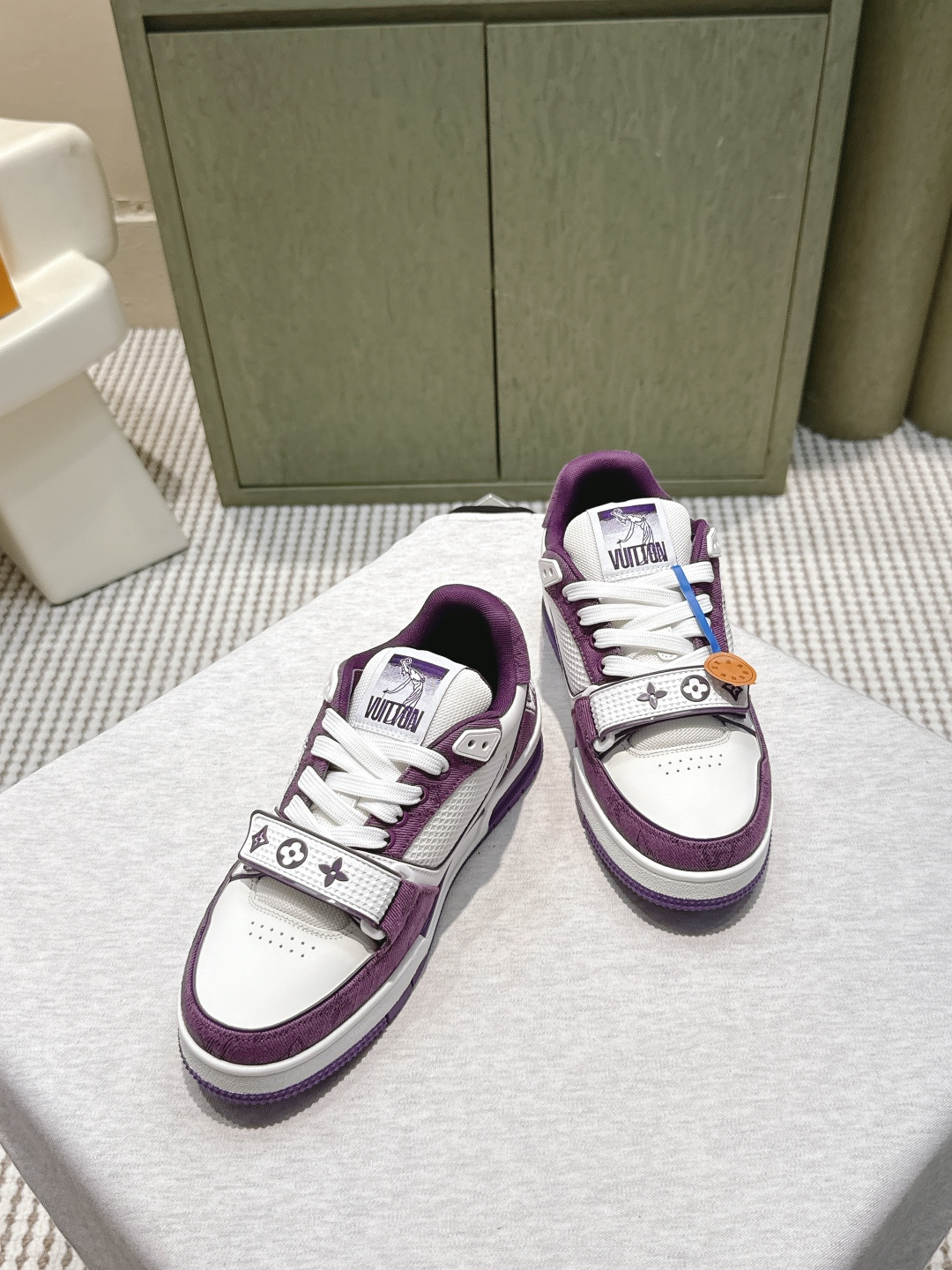 Louis Vuitton LV Trainer Sneaker - Purple & White Monogram Edition