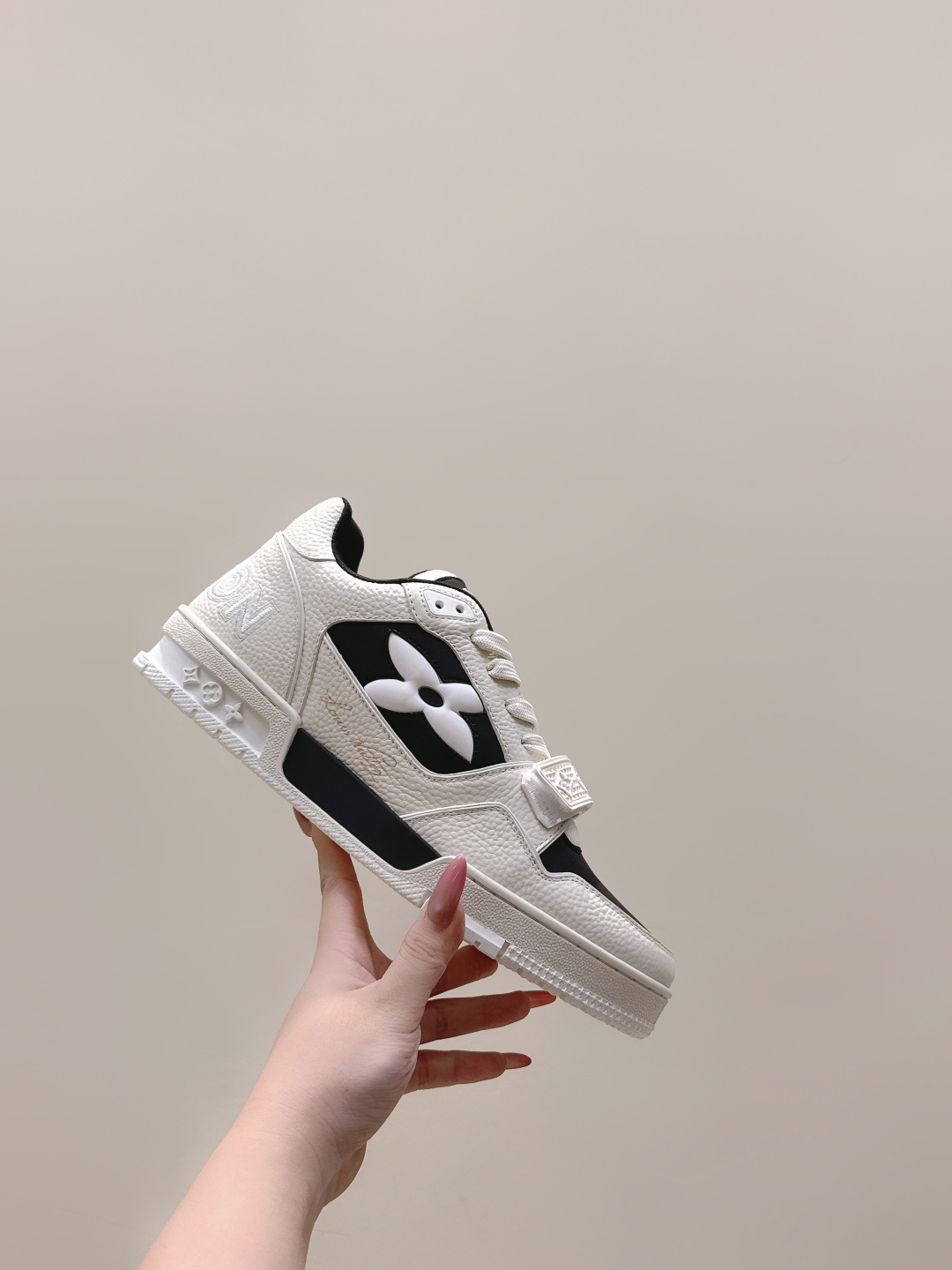 Louis Vuitton LV Trainer Maxi Sneakers - Black & White Luxury Leather