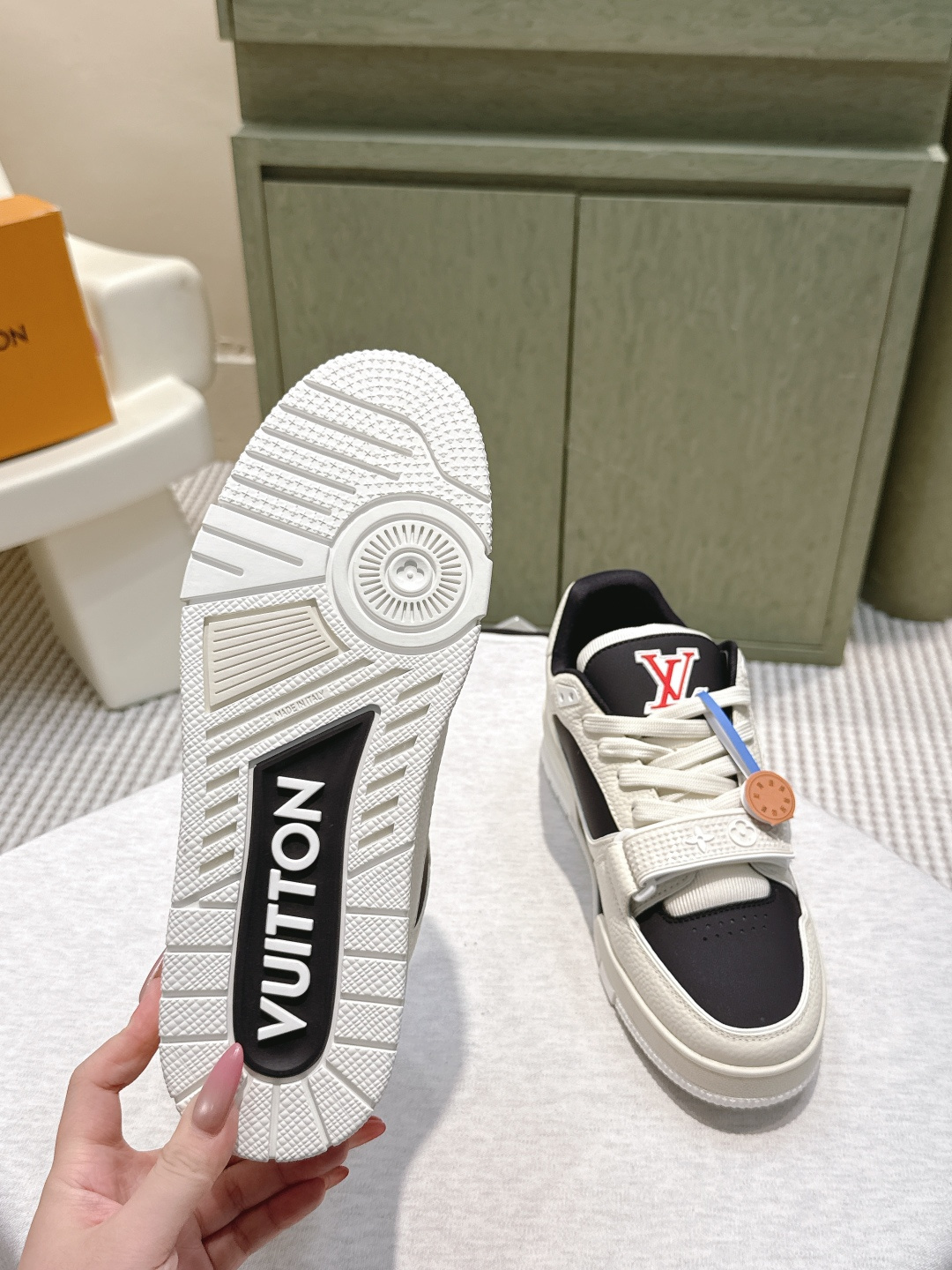 Louis Vuitton LV Trainer Maxi Sneakers - Black & White Luxury Leather