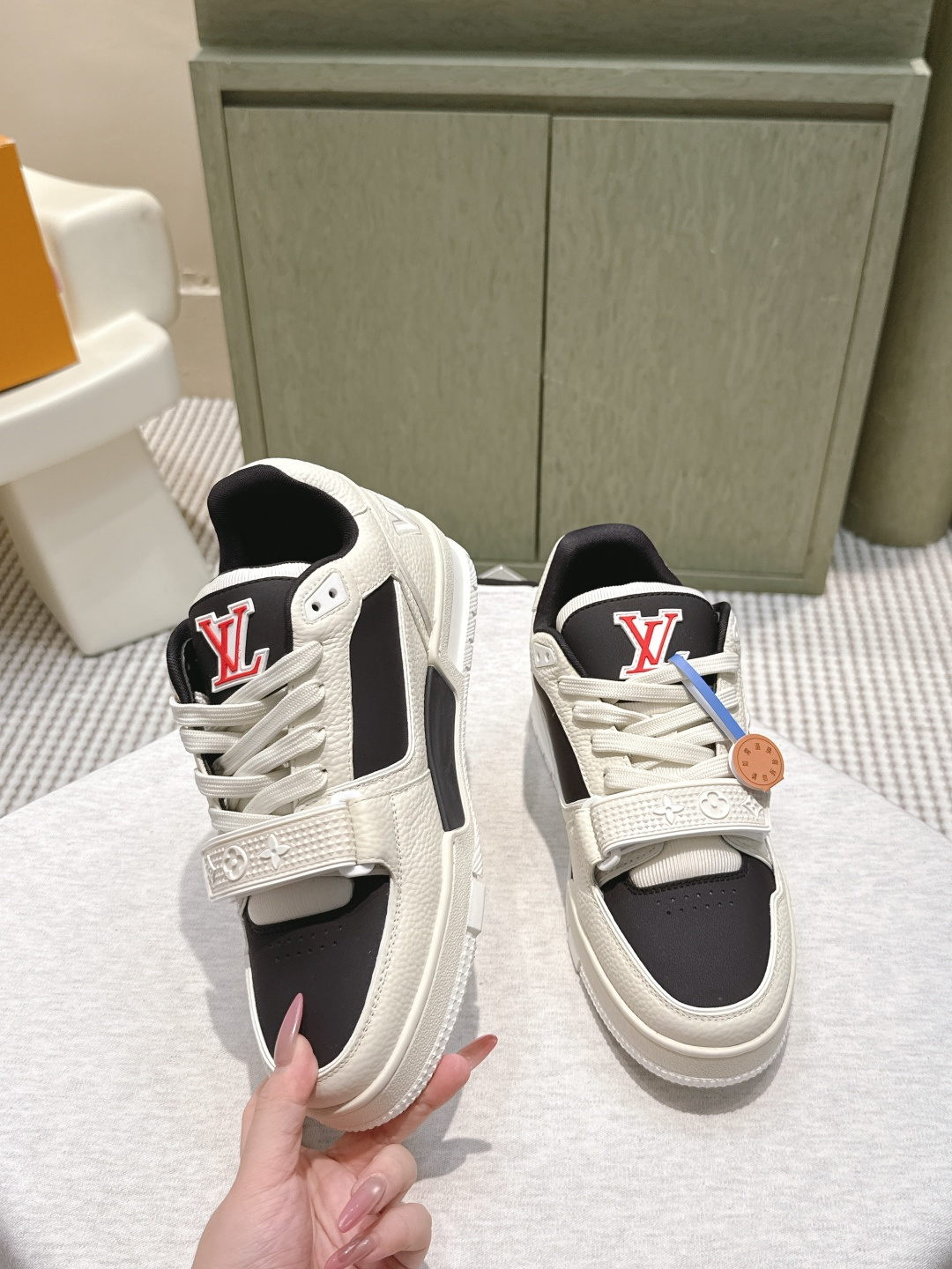 Louis Vuitton LV Trainer Maxi Sneakers - Black & White Luxury Leather