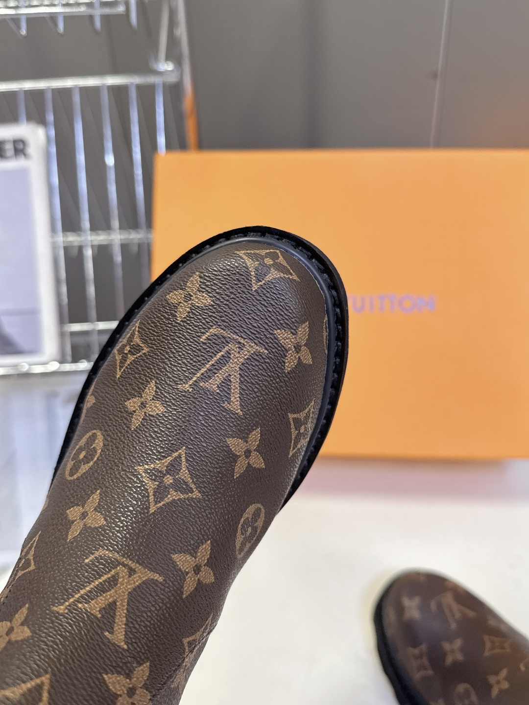 Louis Vuitton Women's Monogram Canvas Platform Ankle Boots