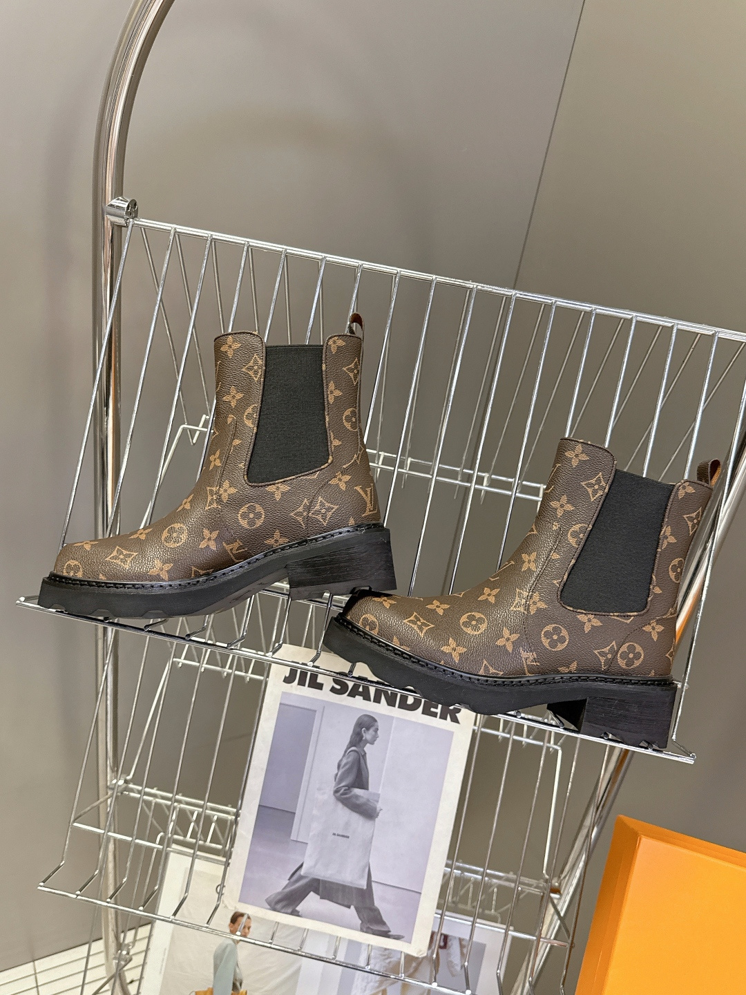 Louis Vuitton Women's Monogram Canvas Platform Ankle Boots