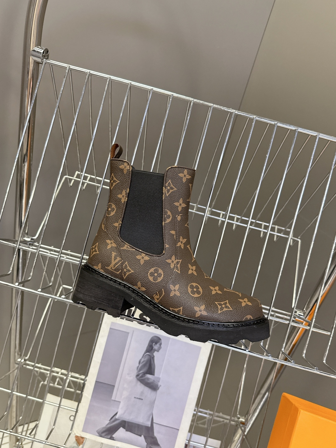 Louis Vuitton Women's Monogram Canvas Platform Ankle Boots