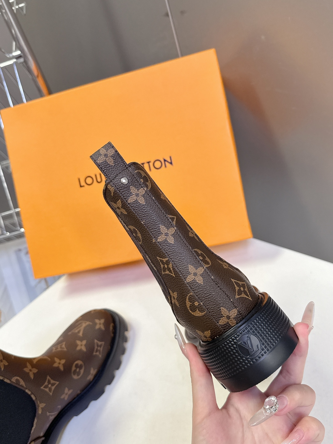 Louis Vuitton Monogram Canvas Chelsea Ankle Boots with Lug Sole