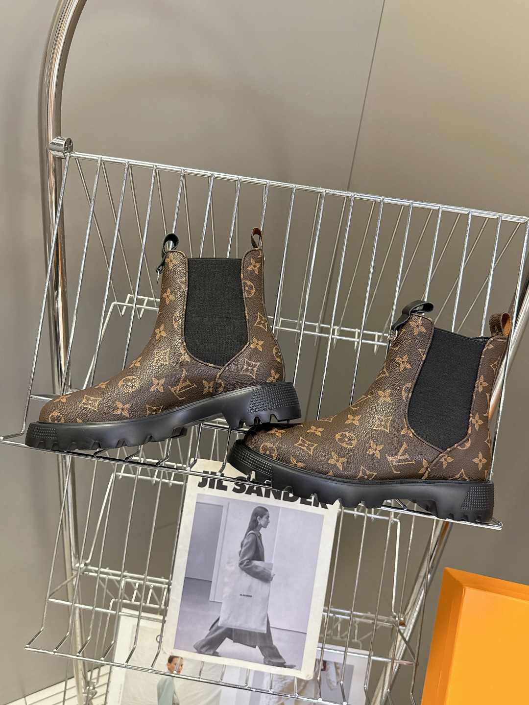 Louis Vuitton Monogram Canvas Chelsea Ankle Boots with Lug Sole