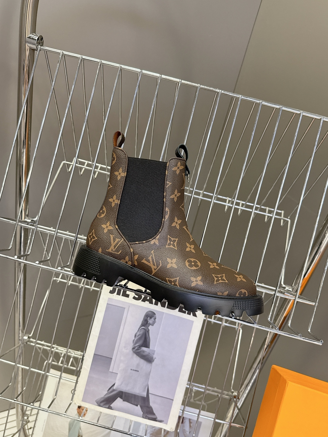 Louis Vuitton Monogram Canvas Chelsea Ankle Boots with Lug Sole