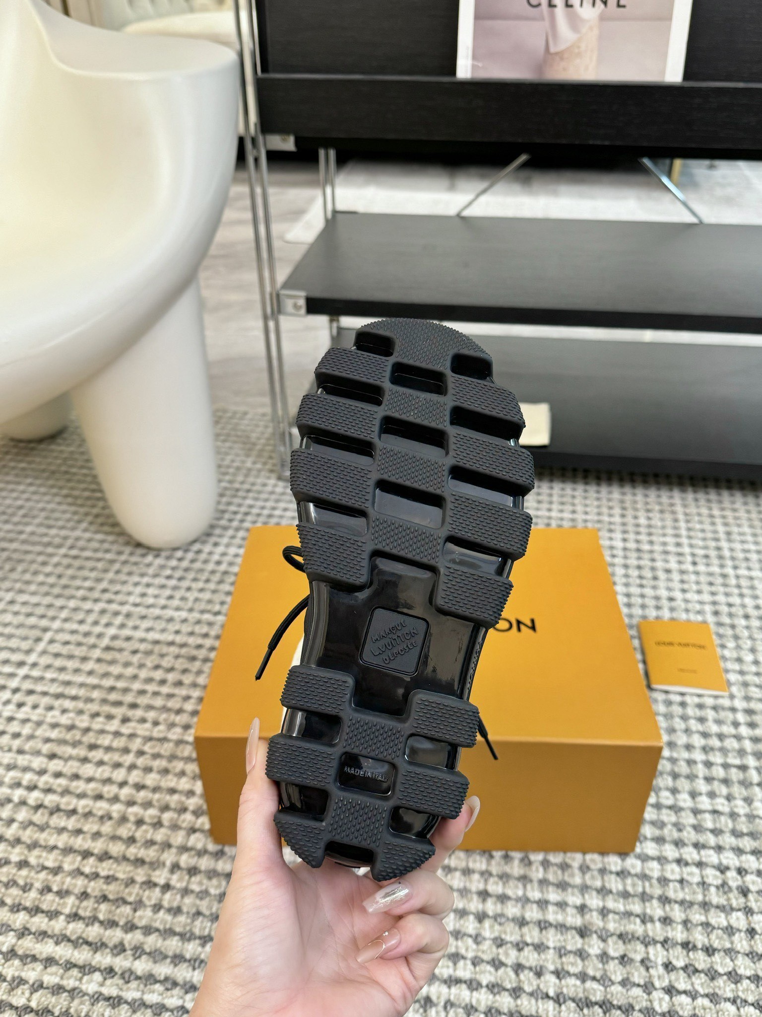 Louis Vuitton Black Faux Fur-Lined Winter Ankle Boots