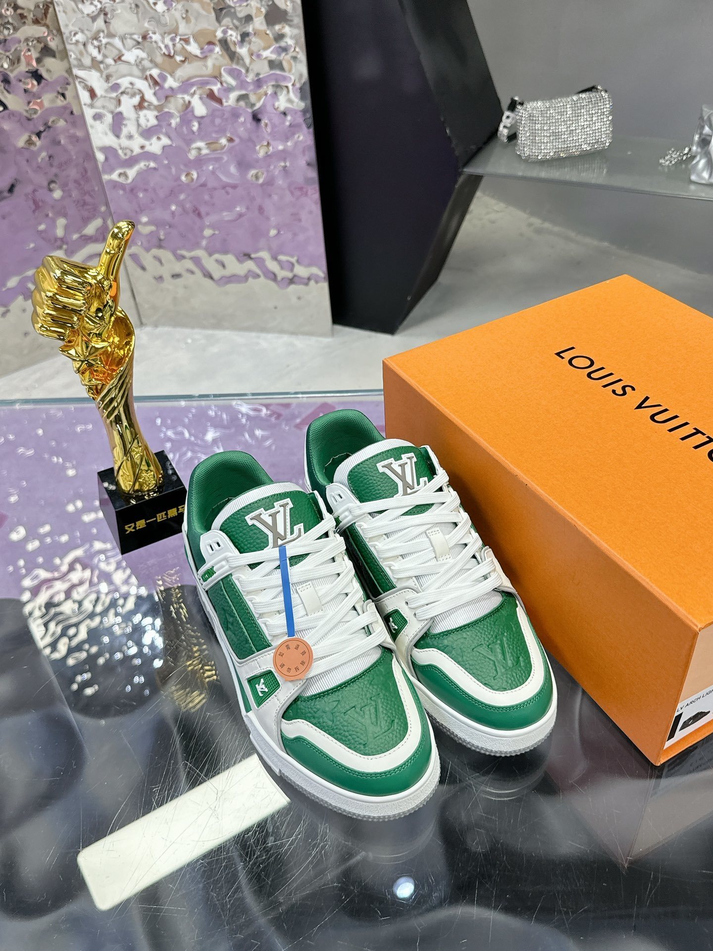 Louis Vuitton LV Trainer Sneaker - Green and White Edition