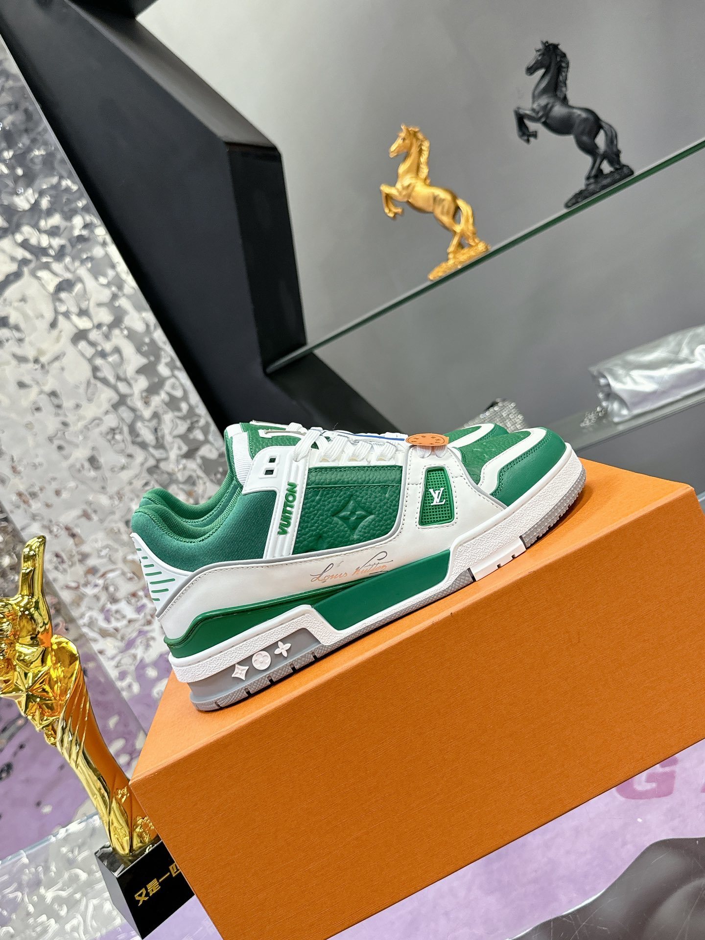 Louis Vuitton LV Trainer Sneaker - Green and White Edition