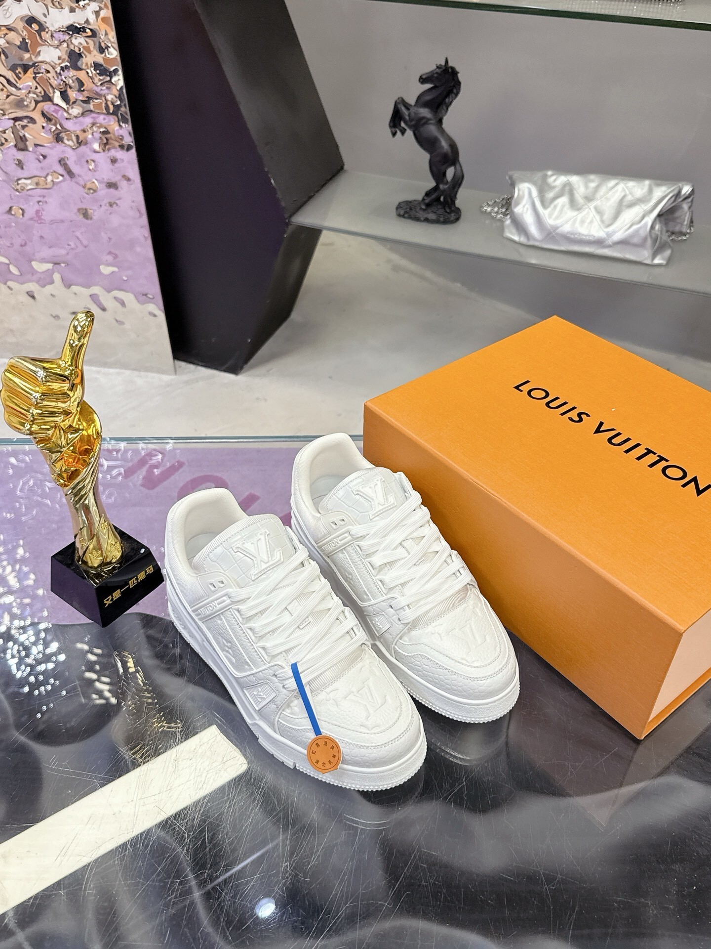 Louis Vuitton LV Trainer Sneaker - Triple White Monogram Leather