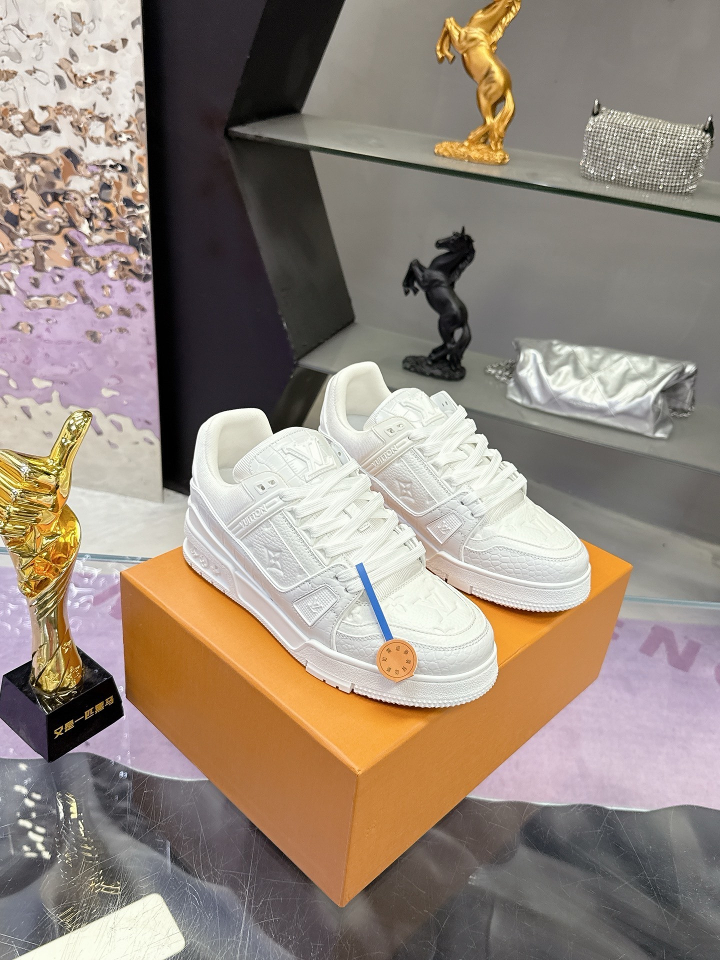Louis Vuitton LV Trainer Sneaker - Triple White Monogram Leather
