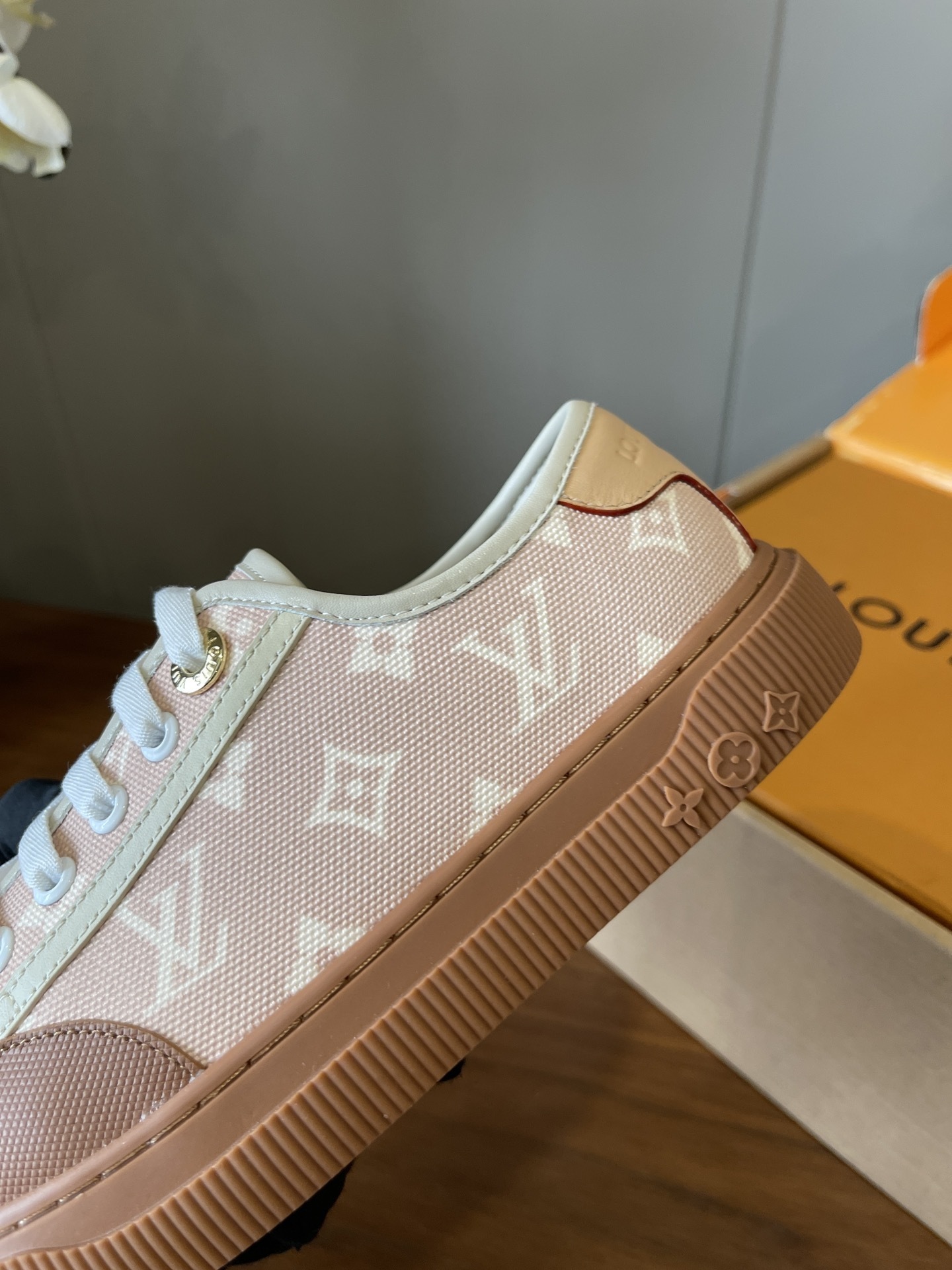 Louis Vuitton Pink Monogram Canvas Sneakers - Women's Luxury Shoes