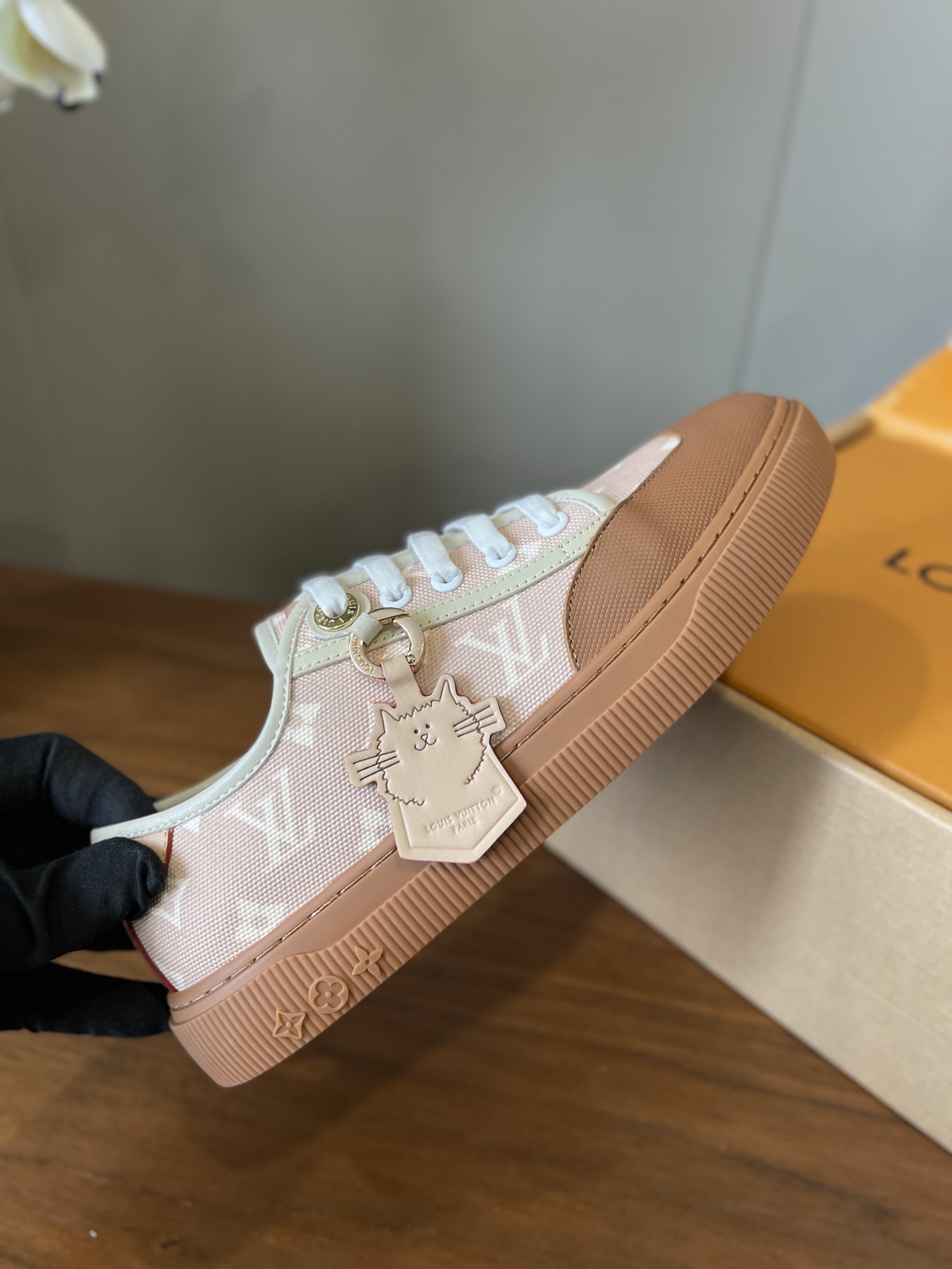 Louis Vuitton Pink Monogram Canvas Sneakers - Women's Luxury Shoes