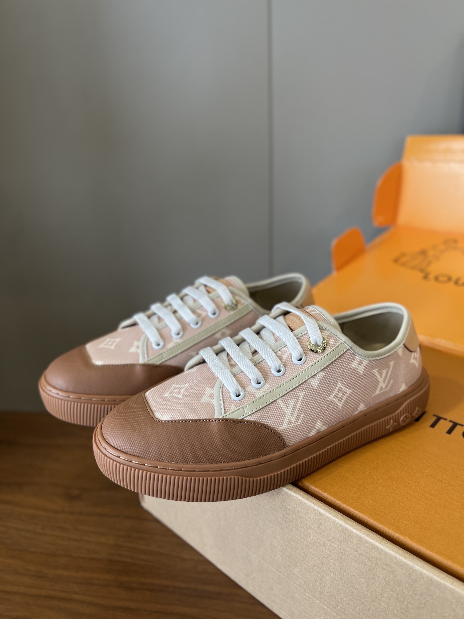 Louis Vuitton Pink Monogram Canvas Sneakers – Women’s Luxury Shoes