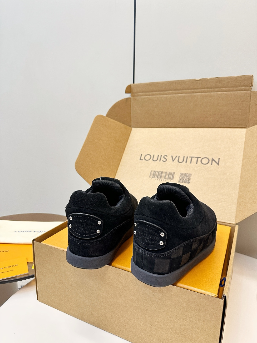 Louis Vuitton Black Suede Slip-On Loafers - Luxury Designer Shoes