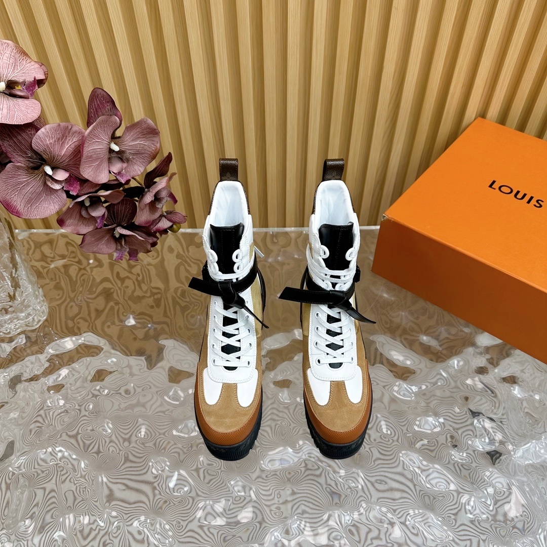 LV Laureate Platform Desert Boots Women's Designer Ankle Boots