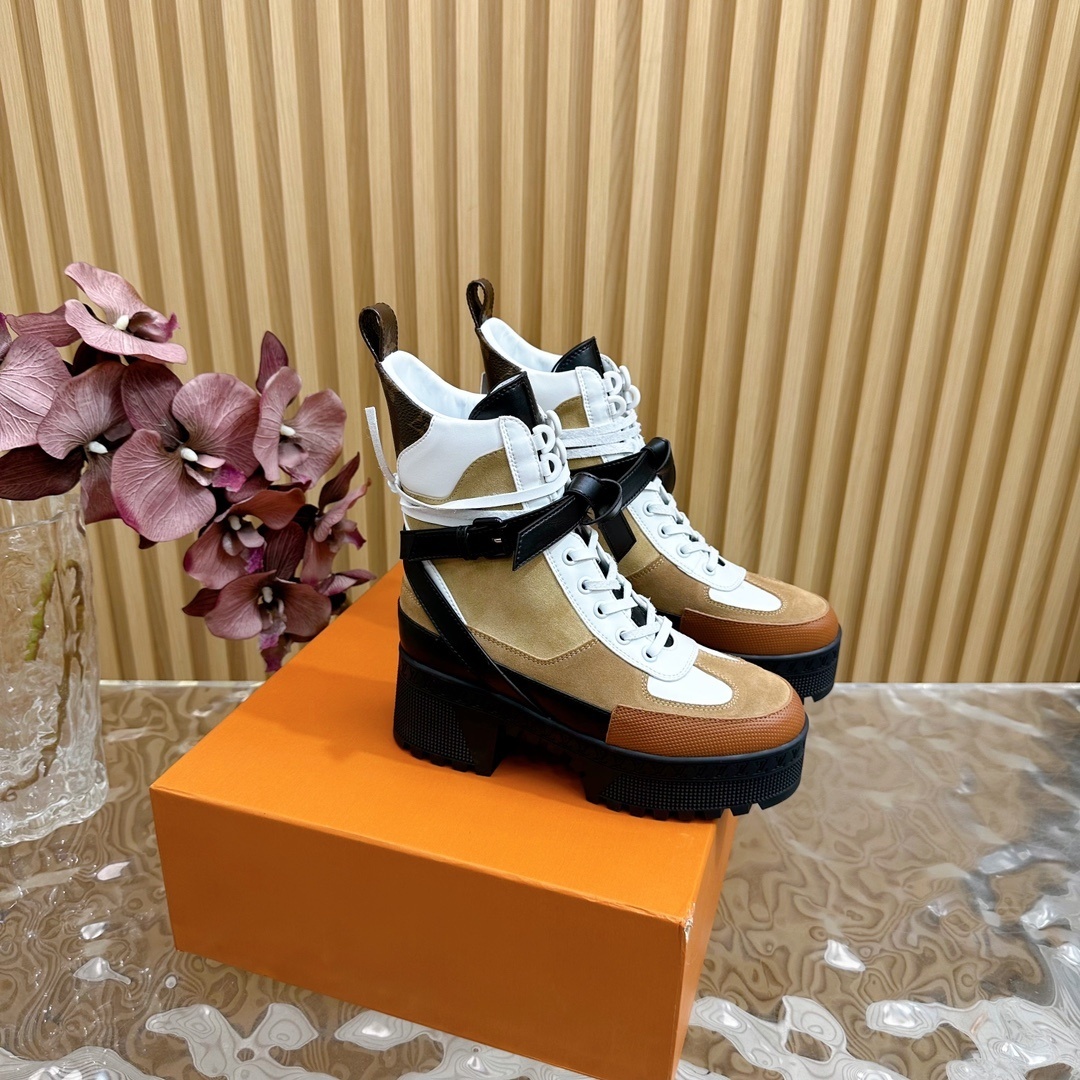 LV Laureate Platform Desert Boots Women’s Designer Ankle Boots