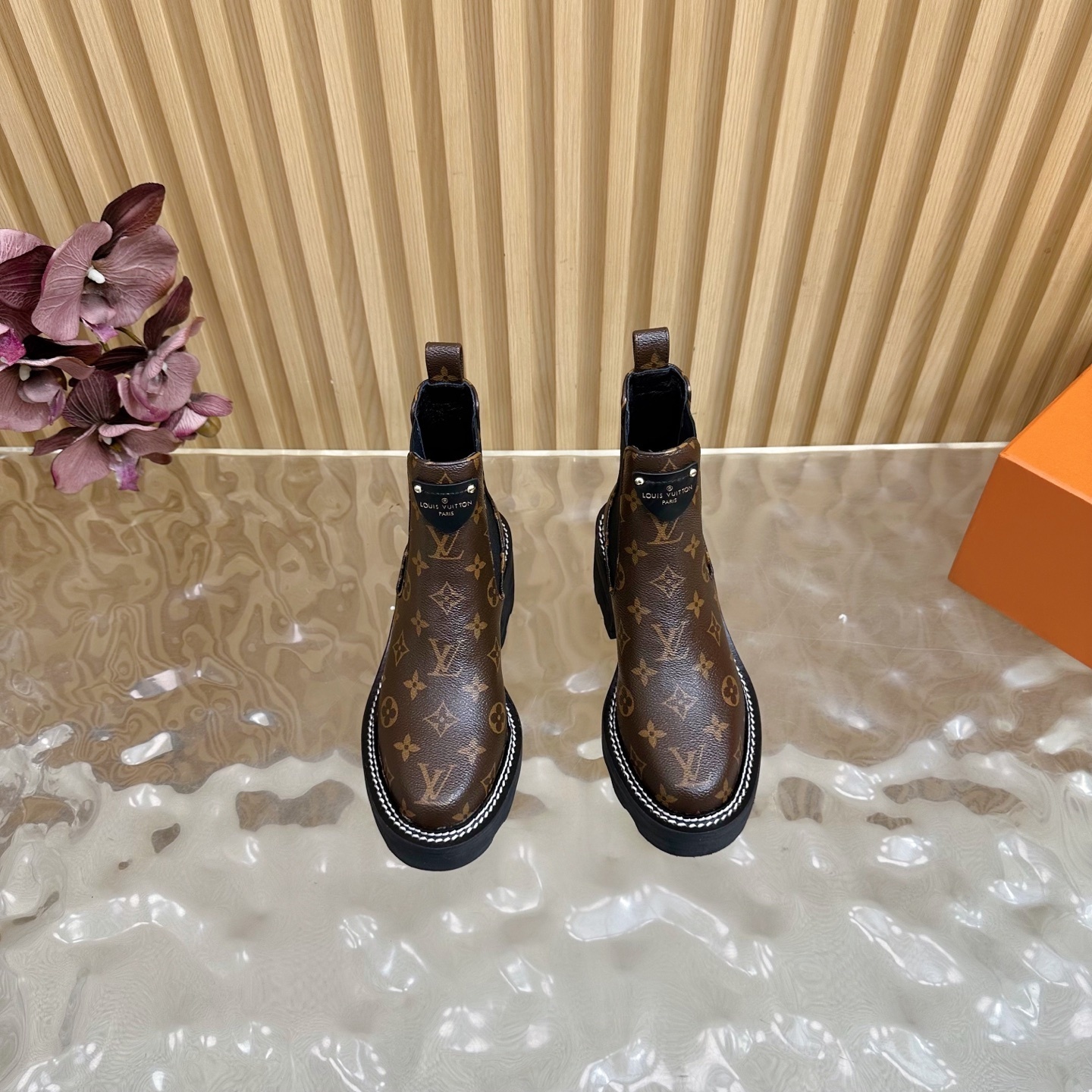 Louis Vuitton Monogram Canvas Platform Chelsea Ankle Boots