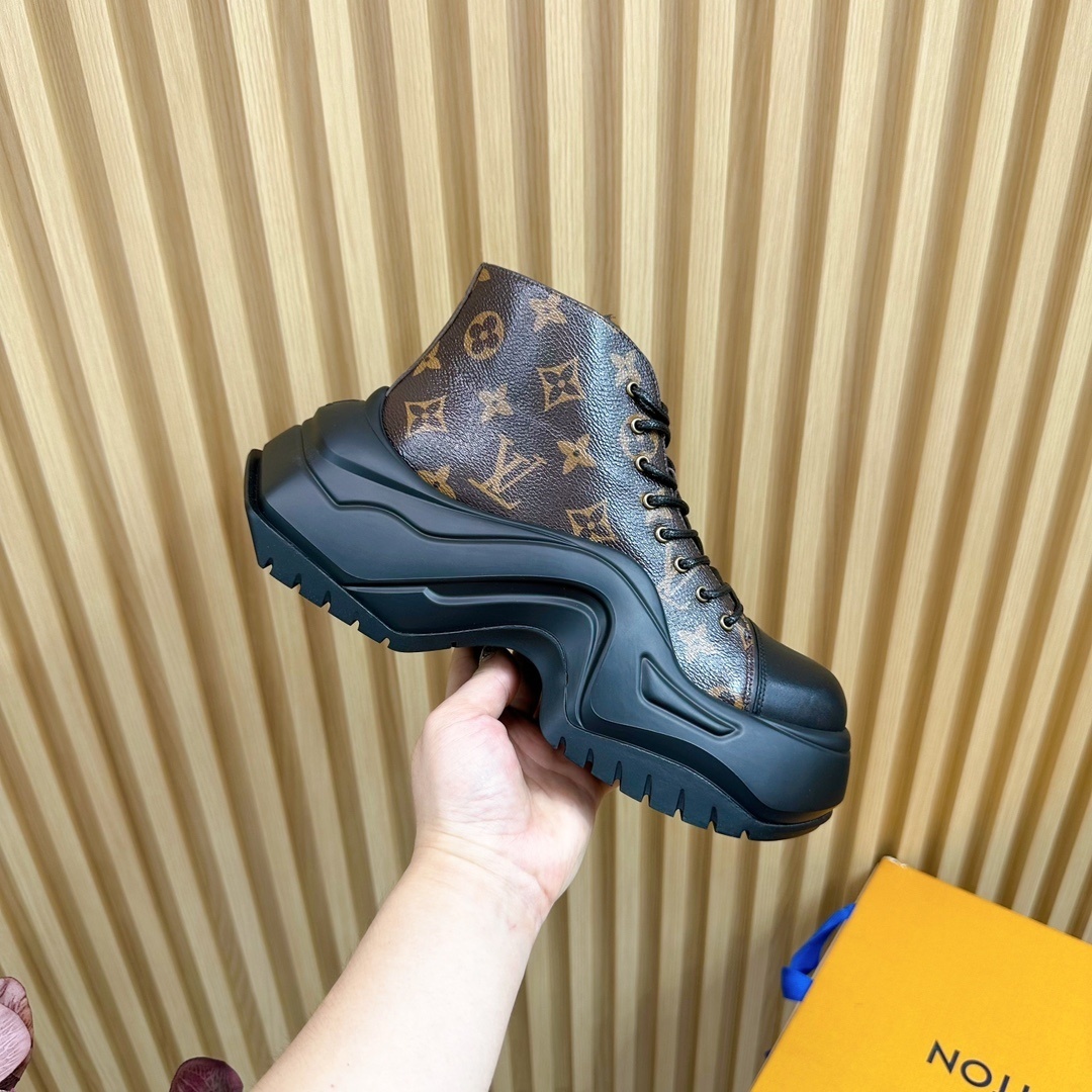Louis Vuitton Monogram Chunky Platform Ankle Boots Sneakers