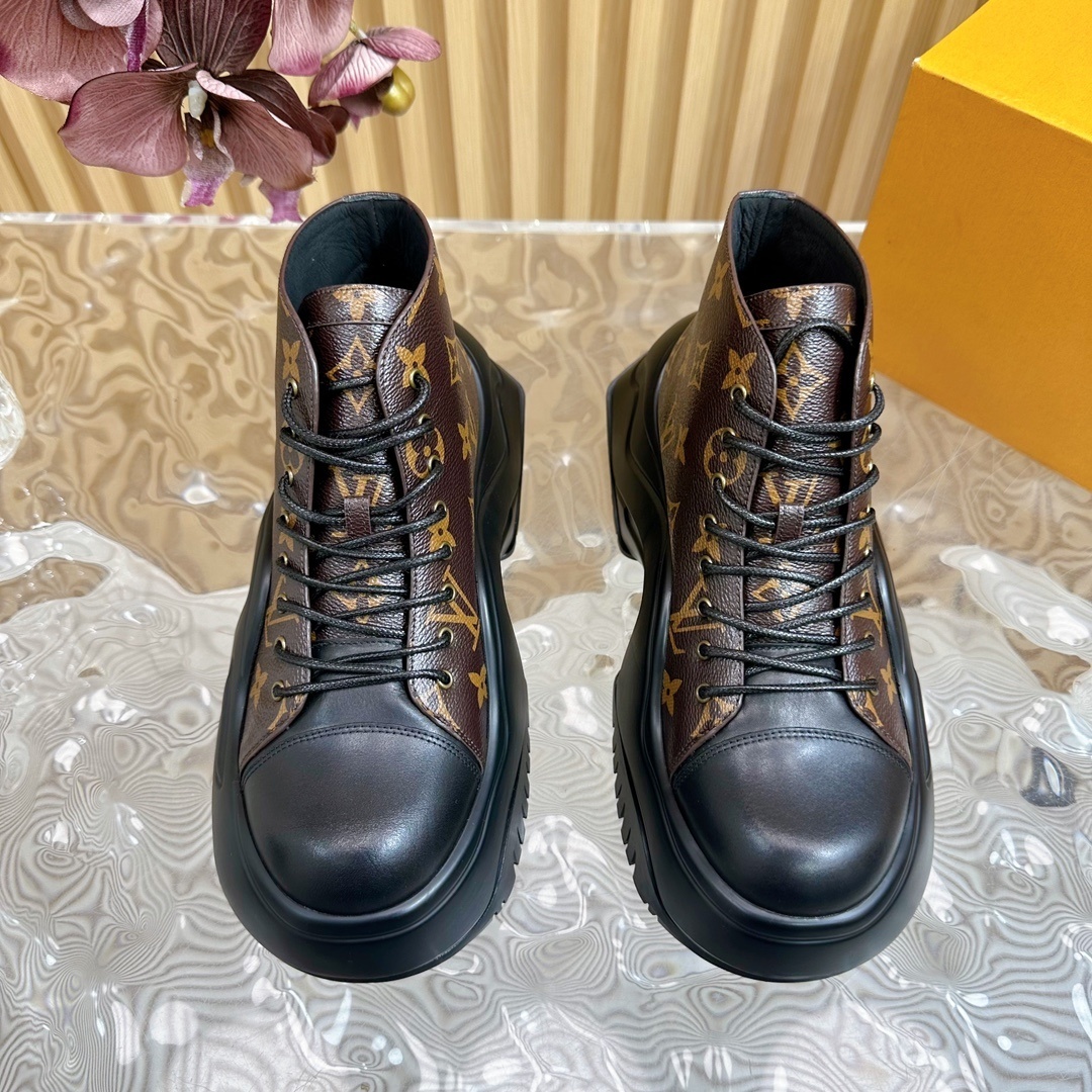 Louis Vuitton Monogram Chunky Platform Ankle Boots Sneakers