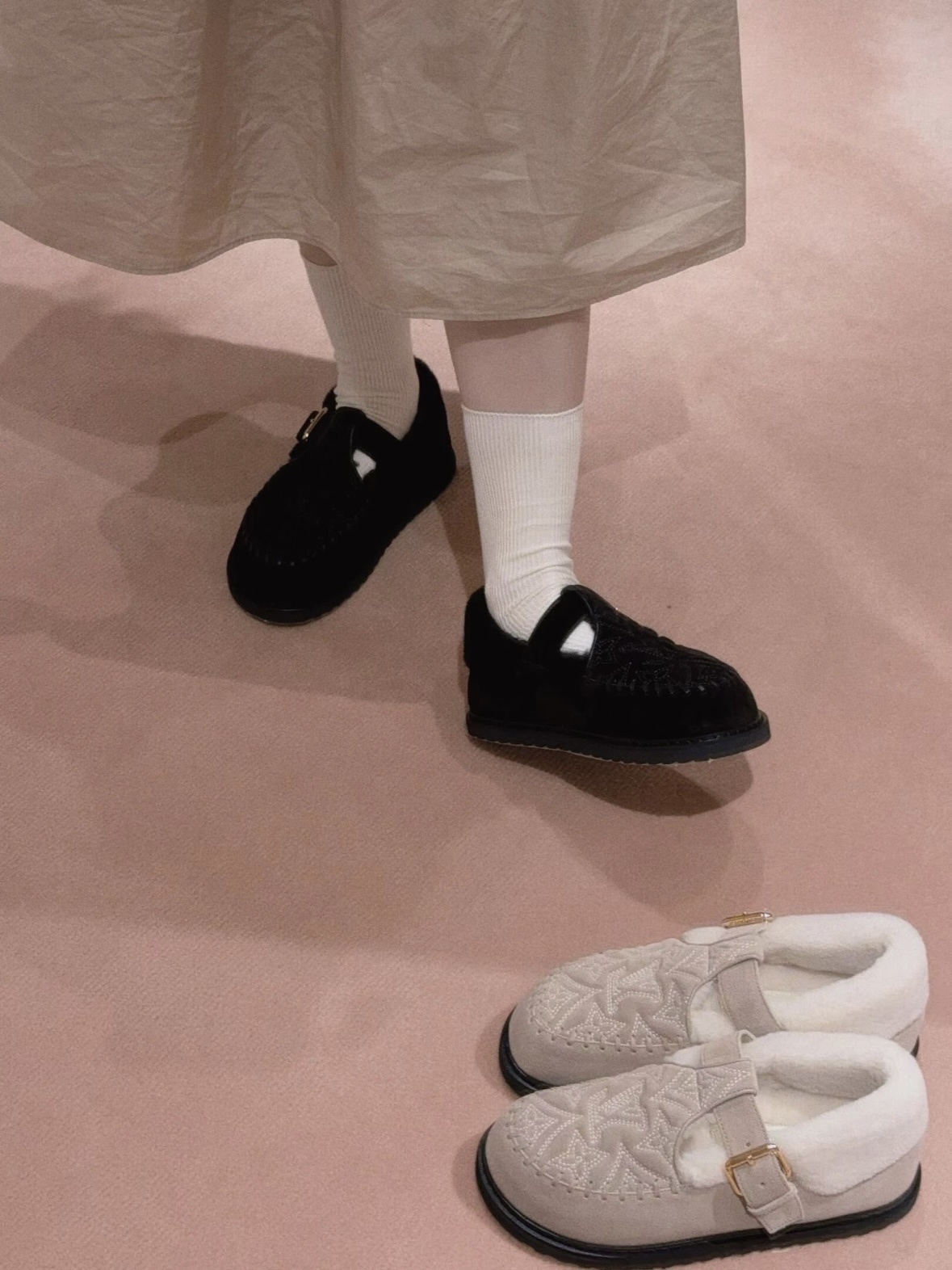 LV Monogram Suede Shearling Mules - Luxury Comfort Slippers