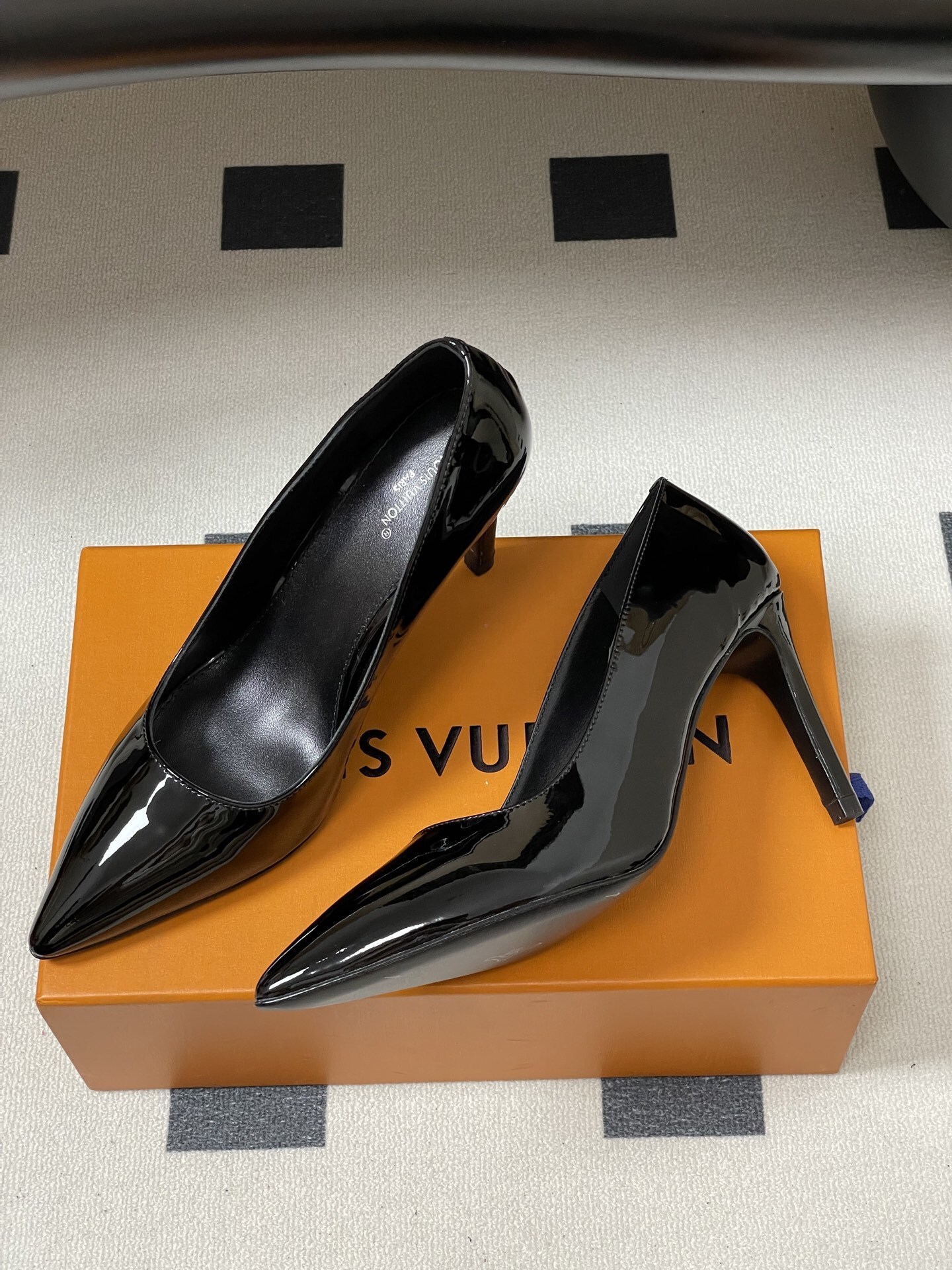 Classic Black Patent Pointed Toe Stiletto Pumps for Women