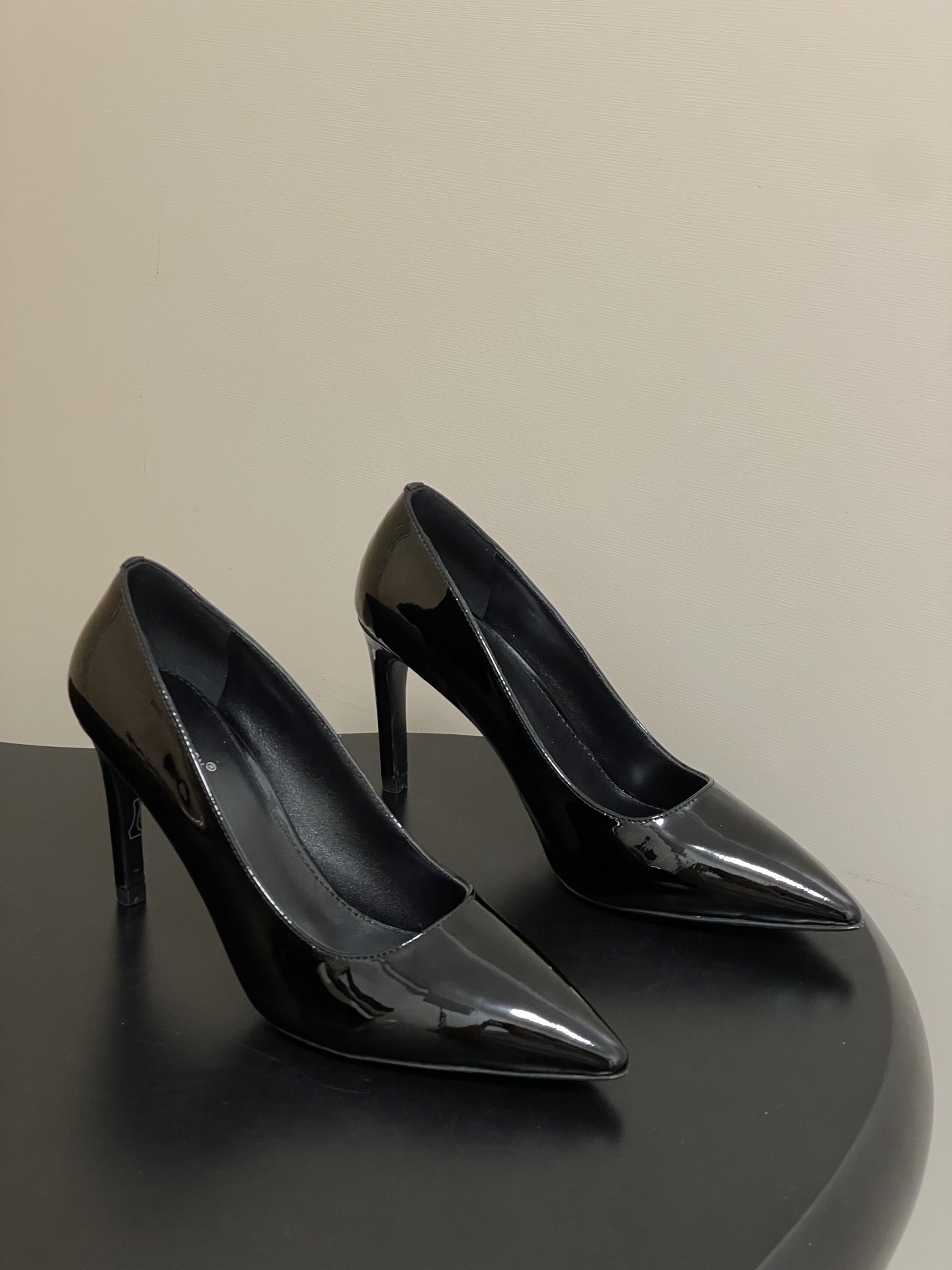 Classic Black Patent Pointed Toe Stiletto Pumps for Women