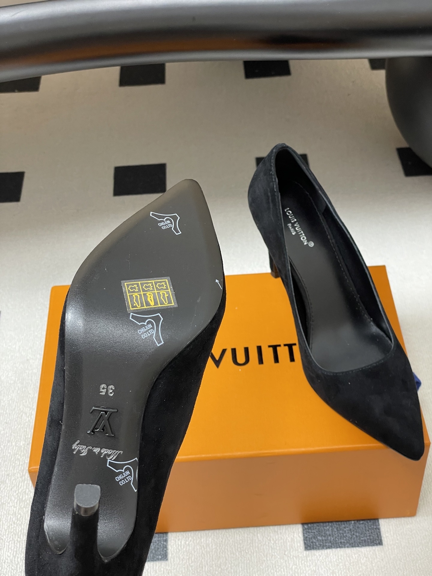 Louis Vuitton Black Suede Pointed-Toe Stiletto Pumps