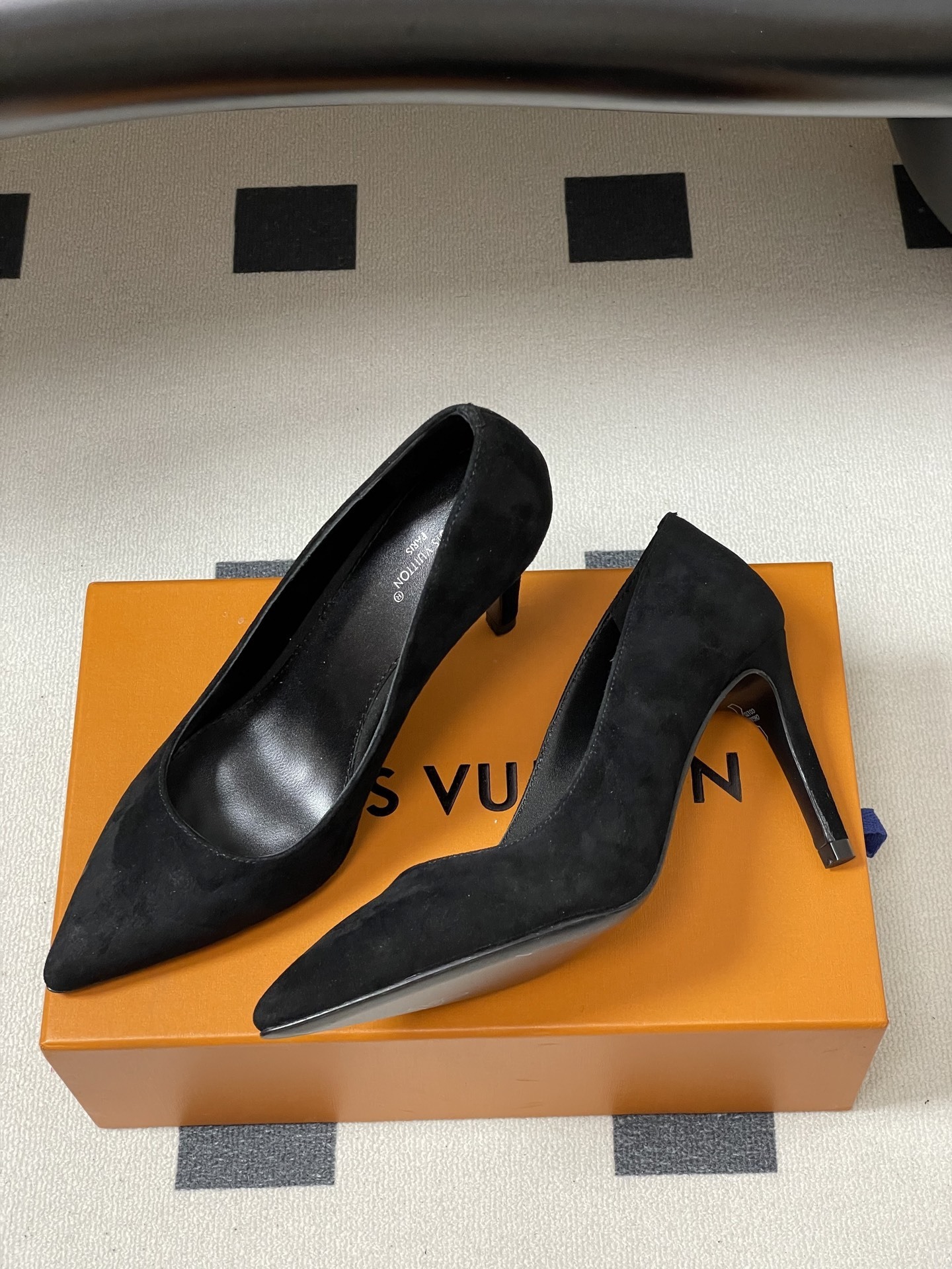 Louis Vuitton Black Suede Pointed-Toe Stiletto Pumps