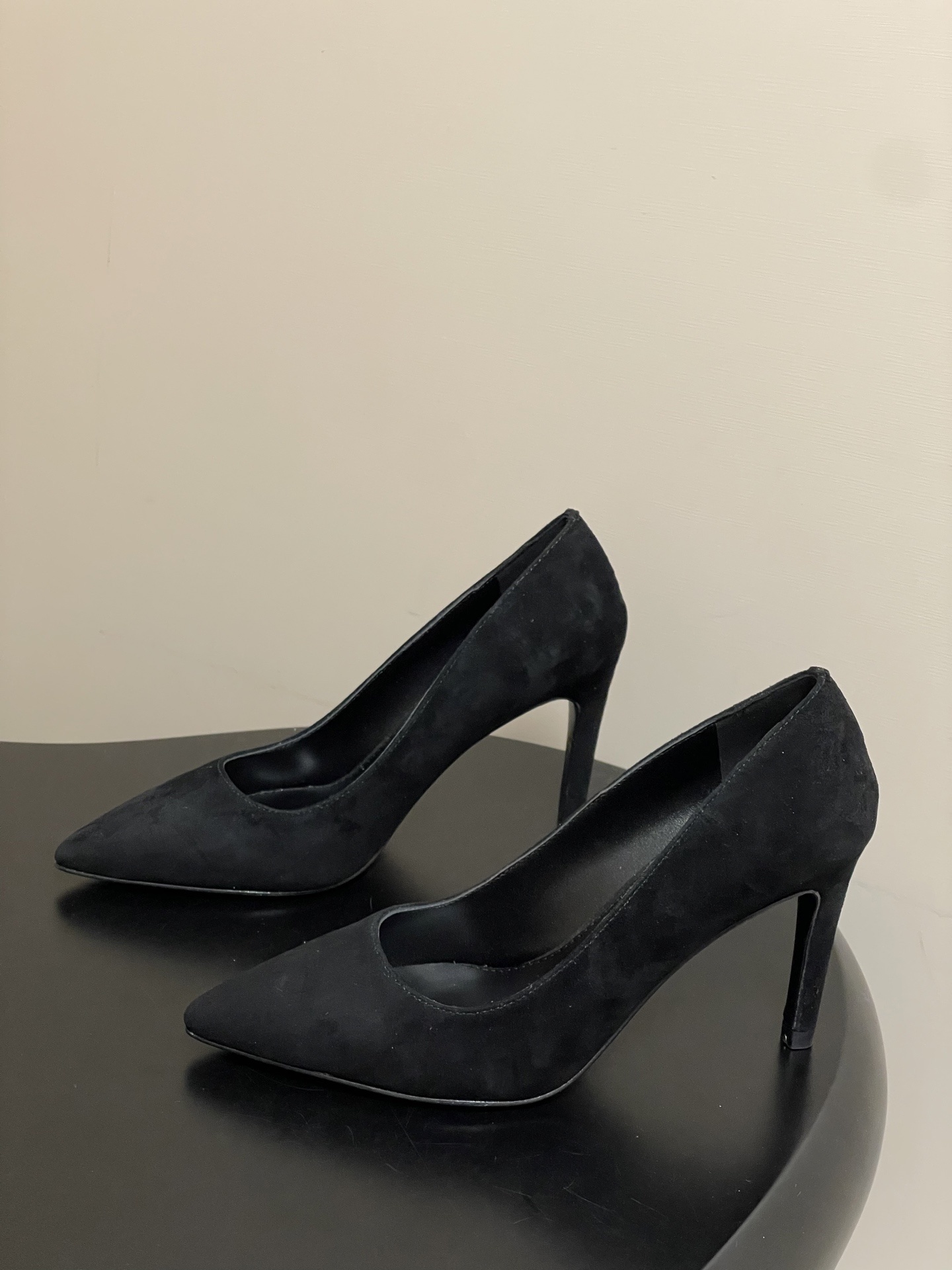 Louis Vuitton Black Suede Pointed-Toe Stiletto Pumps