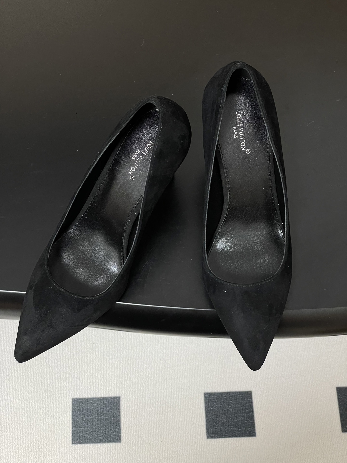 Louis Vuitton Black Suede Pointed-Toe Stiletto Pumps