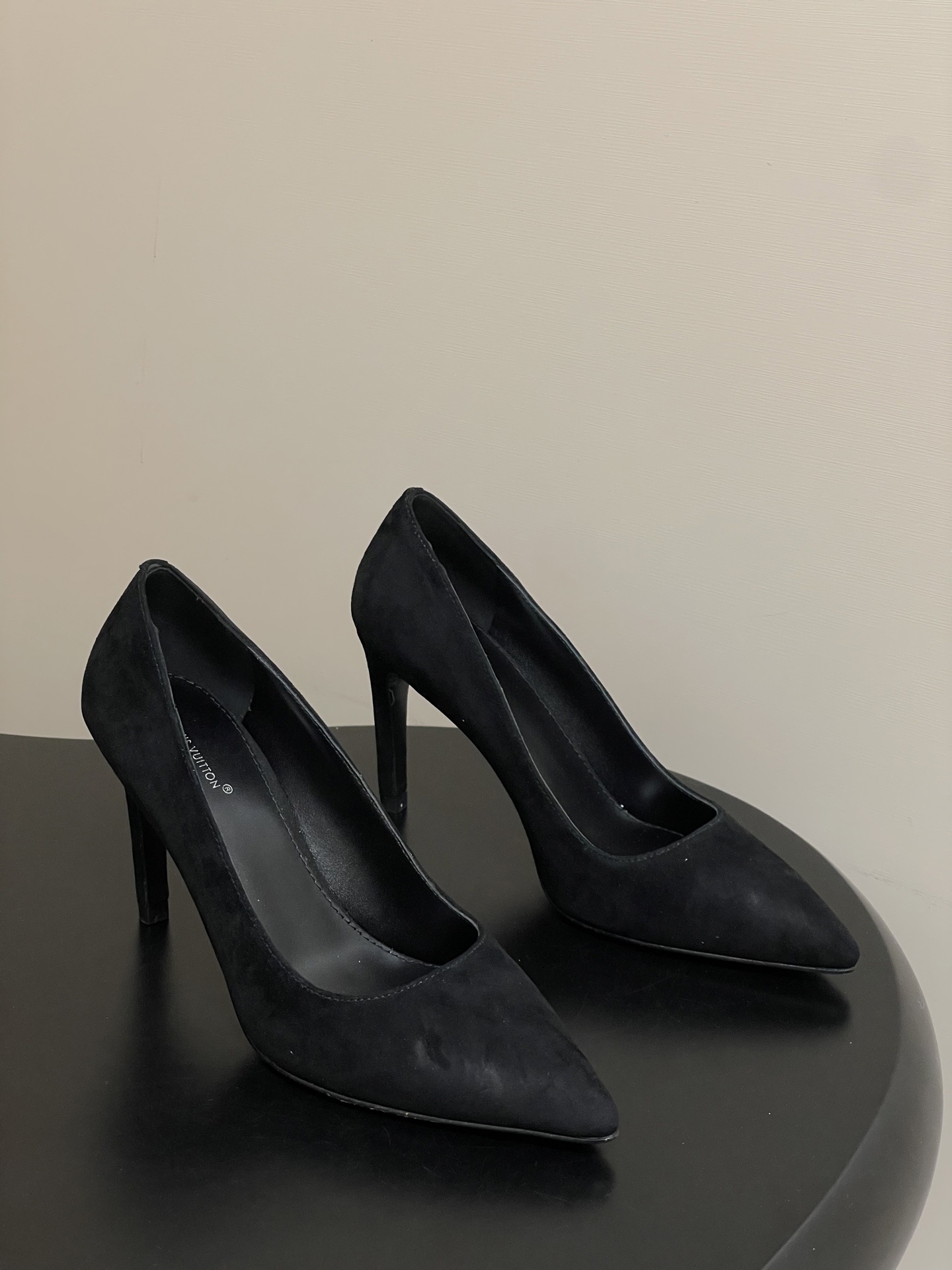 Louis Vuitton Black Suede Pointed-Toe Stiletto Pumps