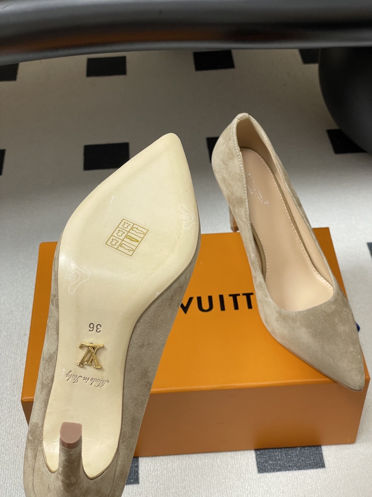 Elegant Beige Suede Pointed Toe Stiletto Pumps - Classic Heels