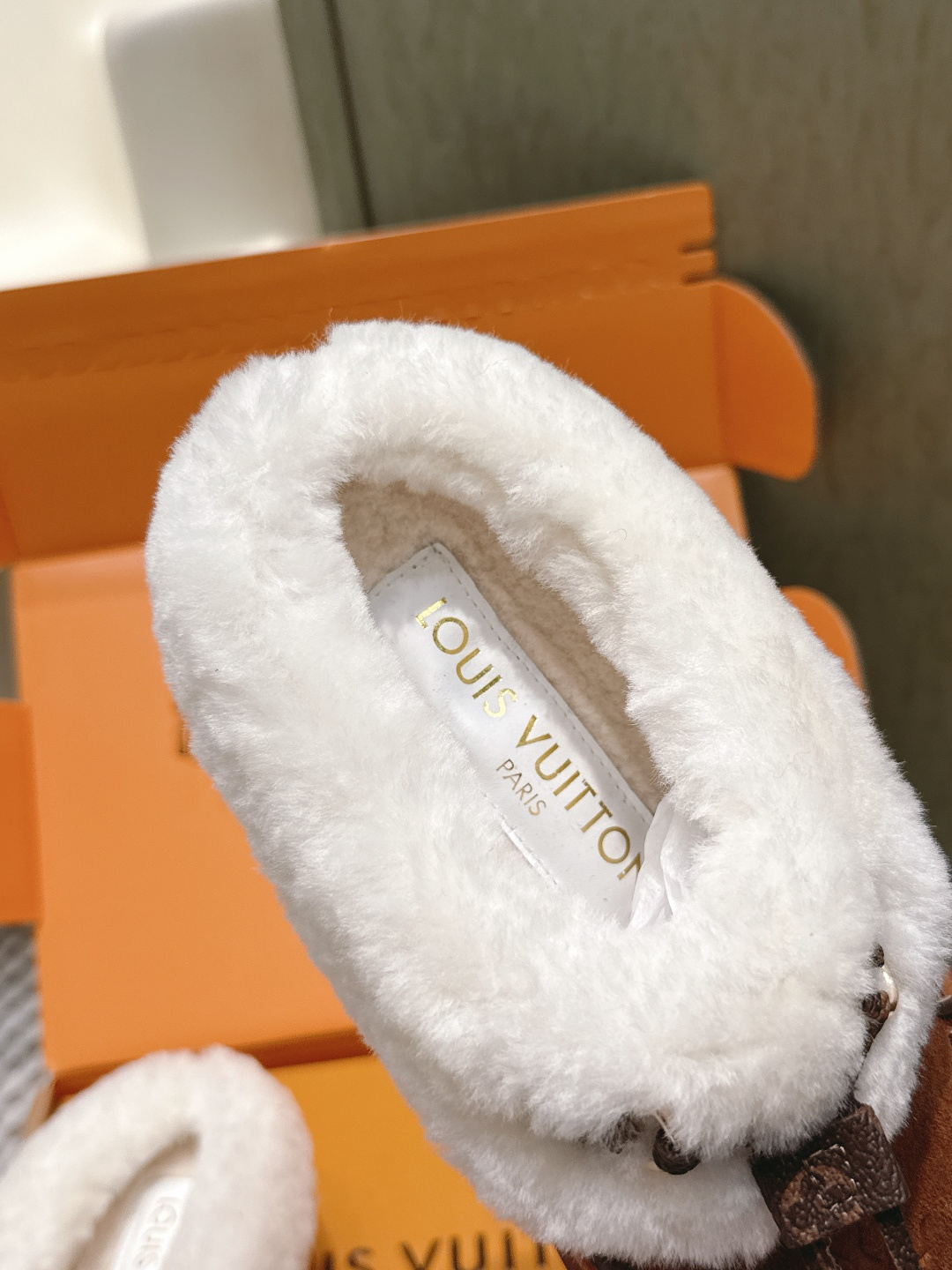 Louis Vuitton Monogram Suede & Shearling Loafers - Luxury Shoes