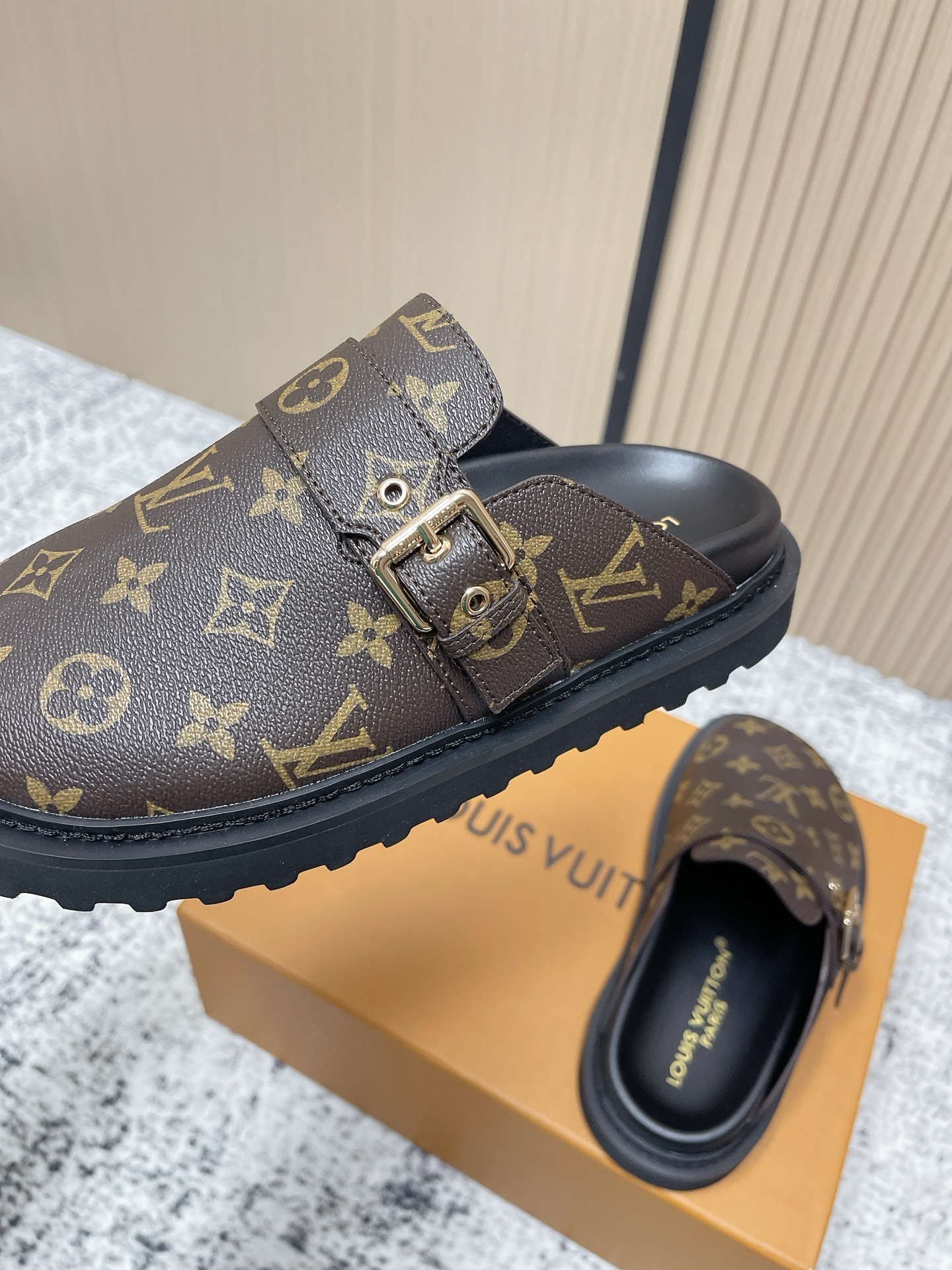 Louis Vuitton Monogram Canvas Luxury Clogs Mules