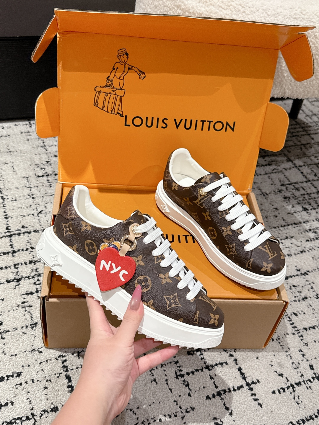 Louis Vuitton Monogram Canvas NYC Edition Sneakers - Luxury Shoes