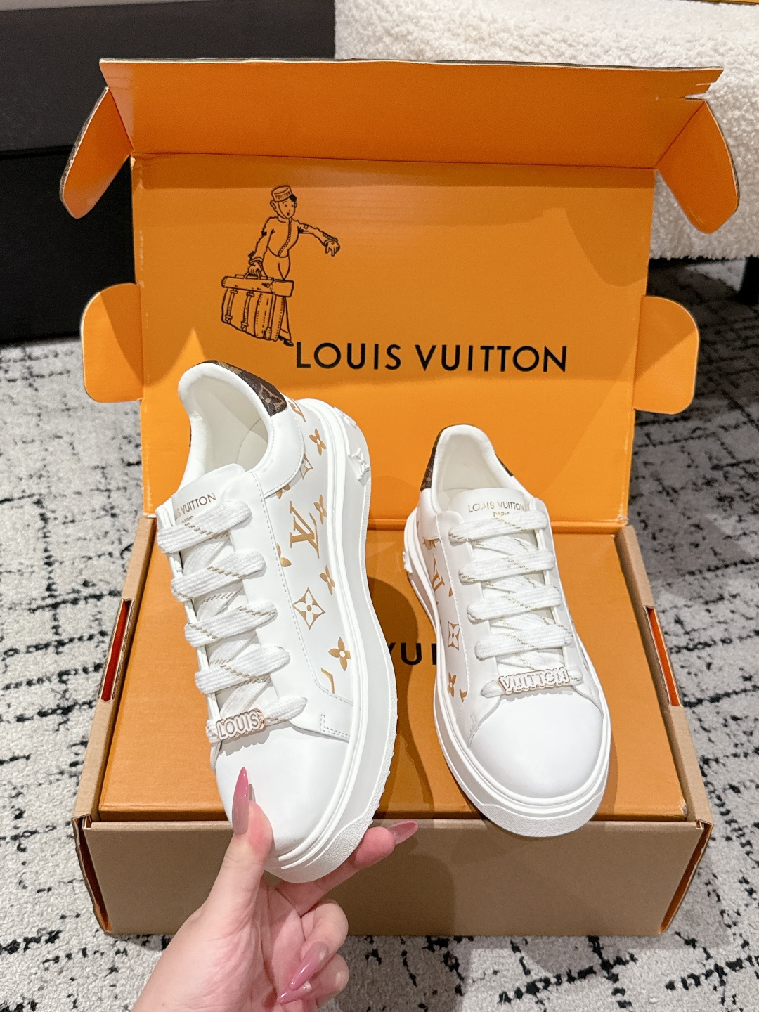 Louis Vuitton White Monogram Sneakers - Luxury Women's Footwear