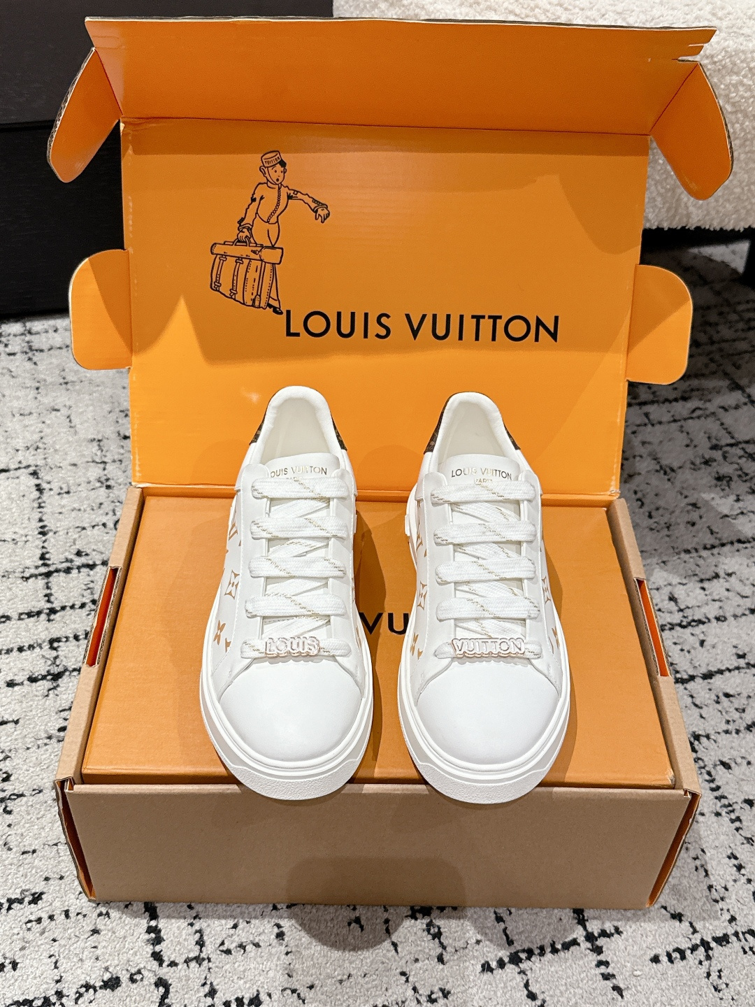 Louis Vuitton White Monogram Sneakers – Luxury Women’s Footwear