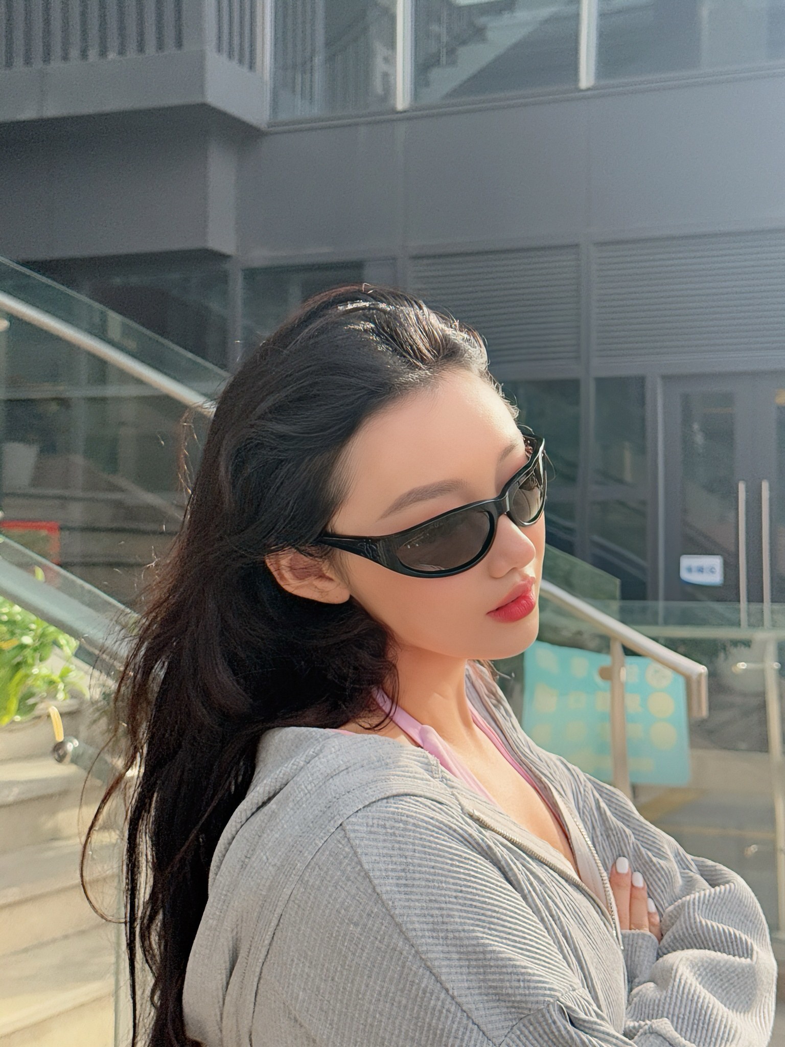 Women's Chic Khaki Utility Jumpsuit - Long Sleeve Military Romper