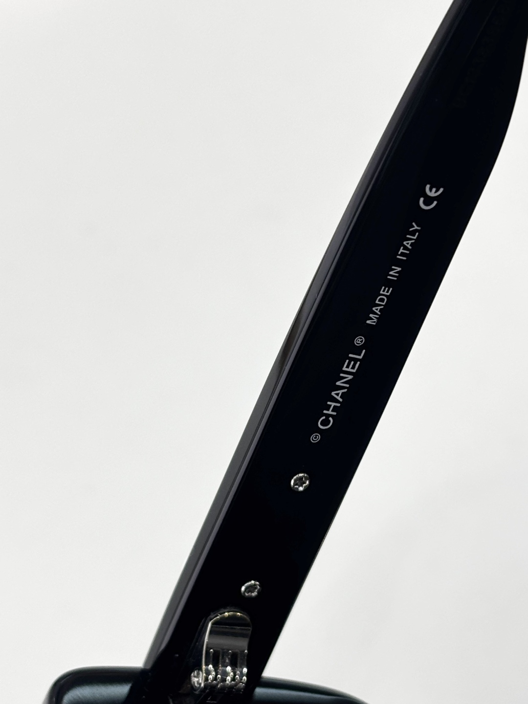 Chanel Luxury Camellia Flower Rectangular Sunglasses - Black