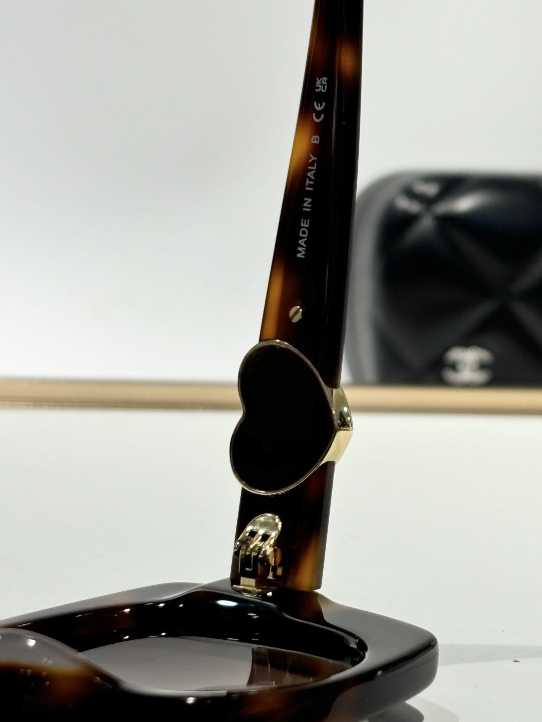 Chanel Tortoise Heart Logo Square Sunglasses - Luxury Eyewear