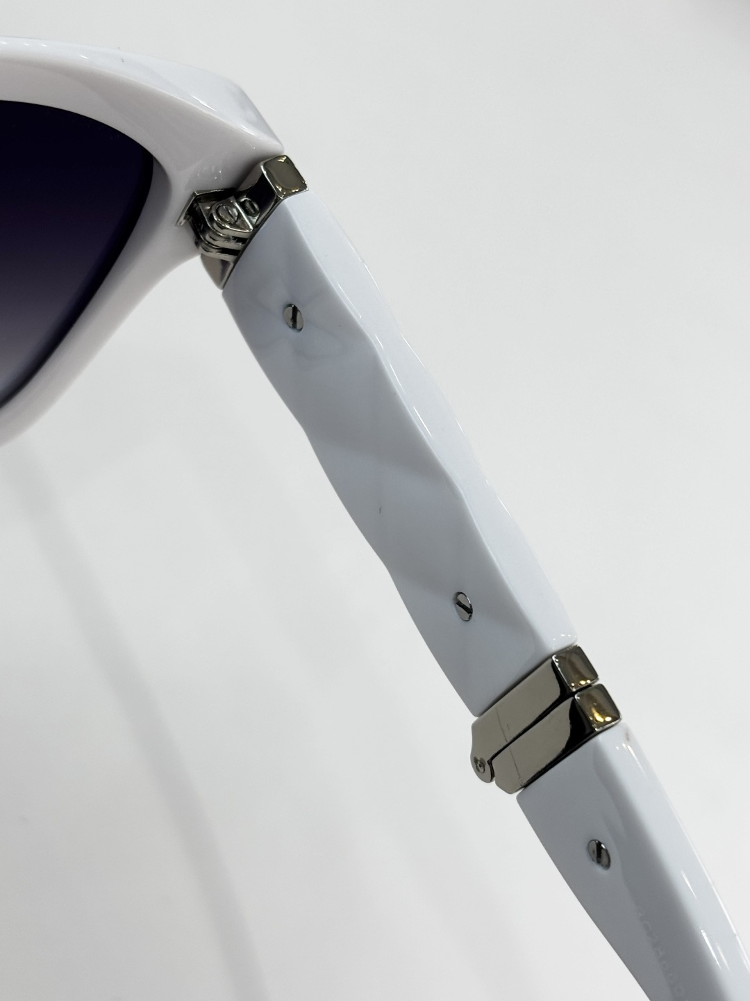 Chanel Luxury Oversized Square Sunglasses with Quilted Gold Temples