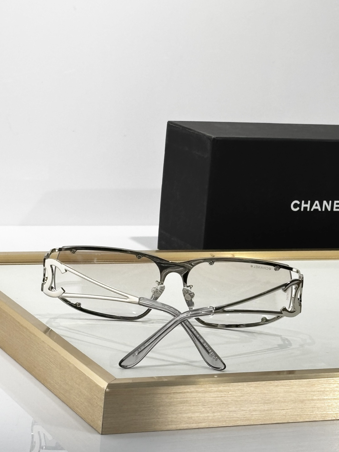 Luxury Chanel Women's Sunglasses - Elegant CC Logo Shield Design