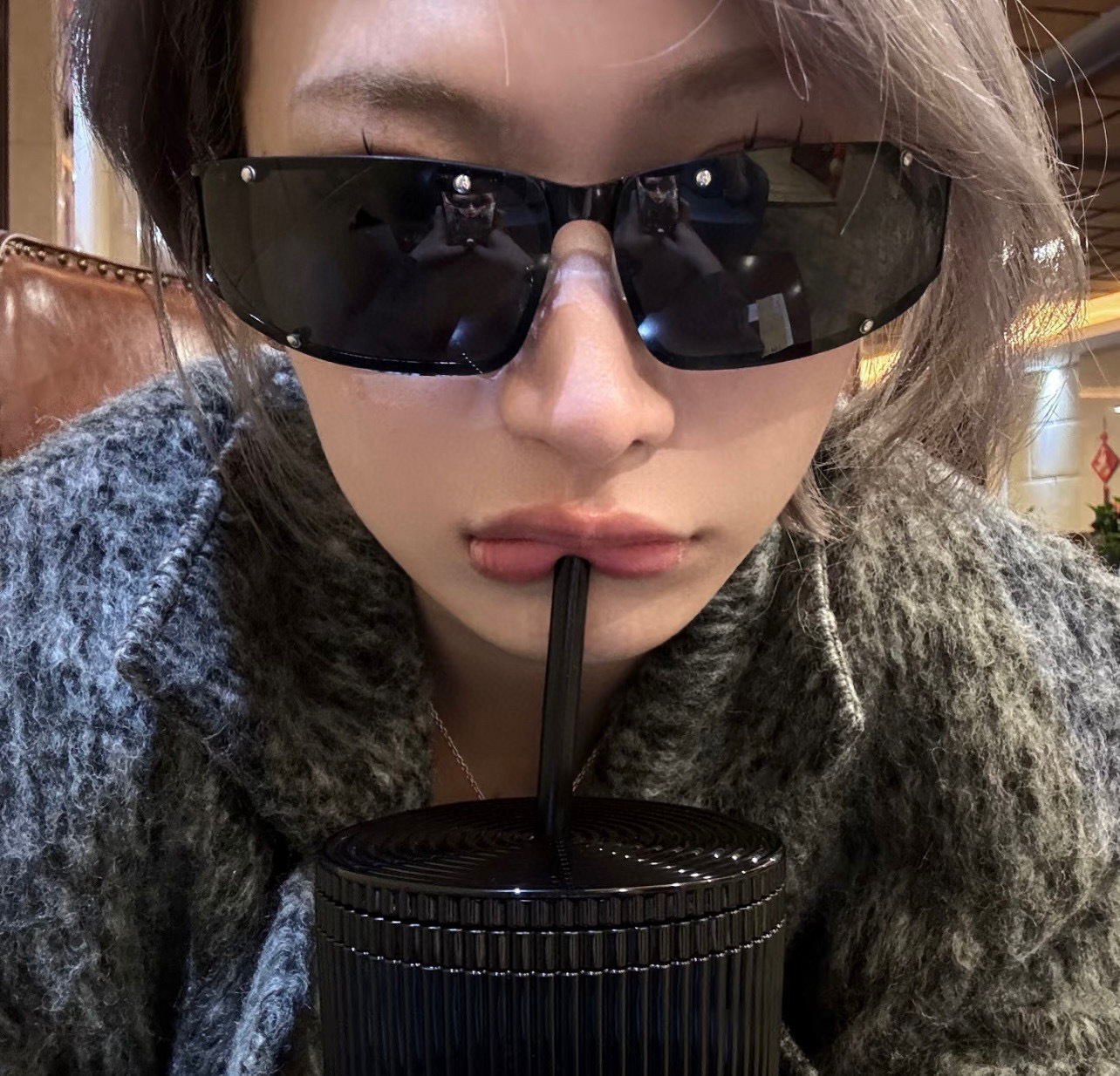 Y2K Futuristic Rectangular Sunglasses - Clear Tint Cyberpunk Eyewear