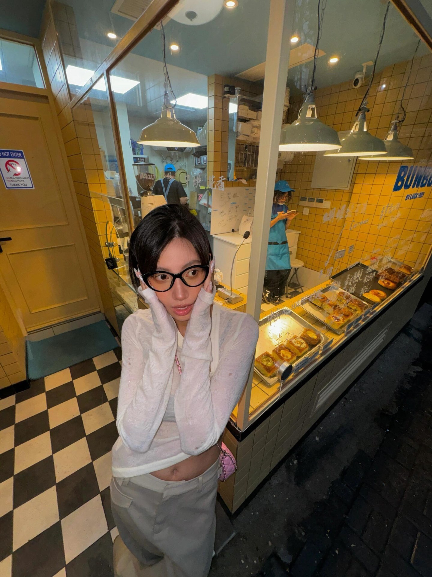 Women's White Sheer Knit Cardigan - Y2K Slim Fit Button Up Top